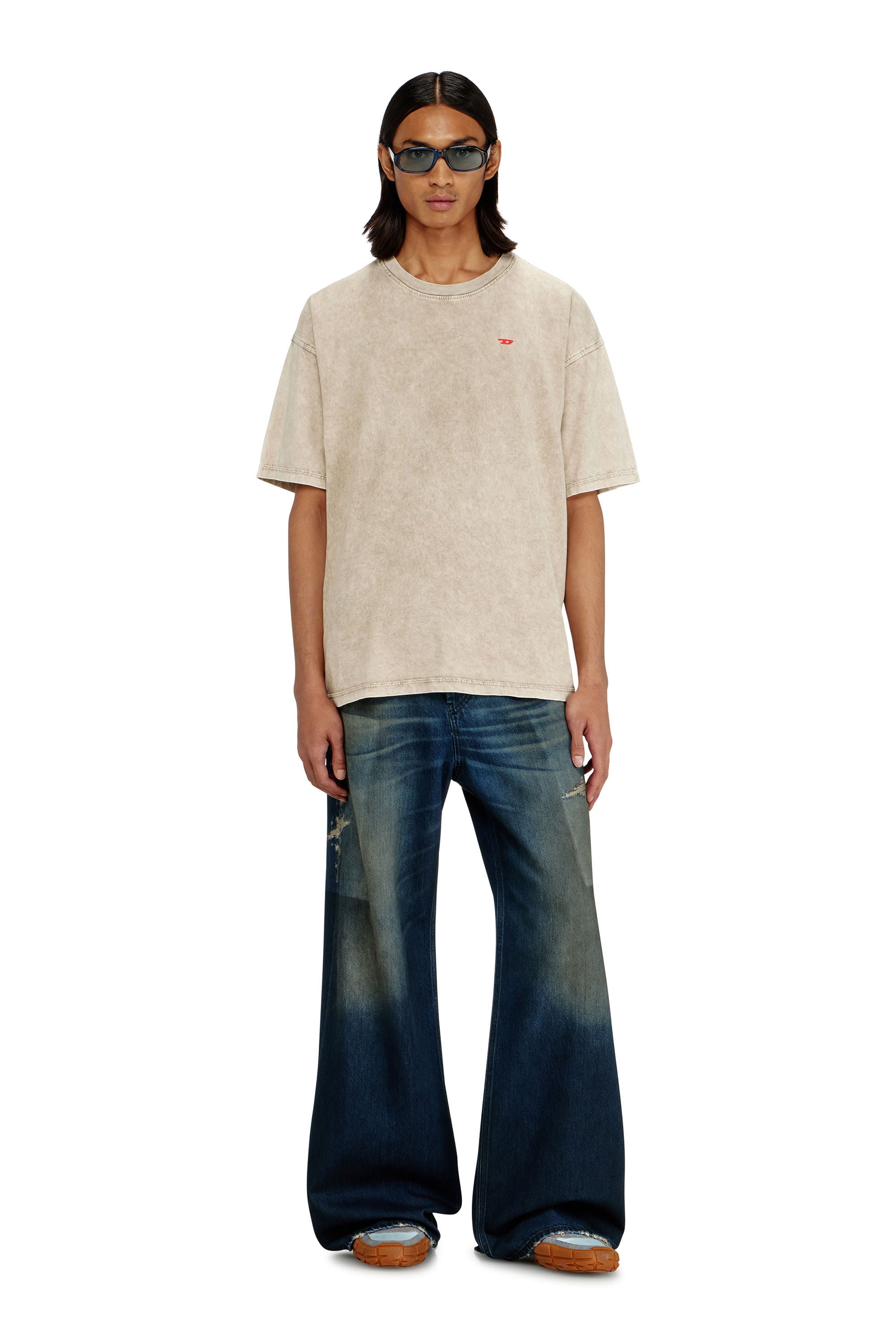 Diesel - T-BOXT-AA14, Male's Tシャツ in ベージュ - 1