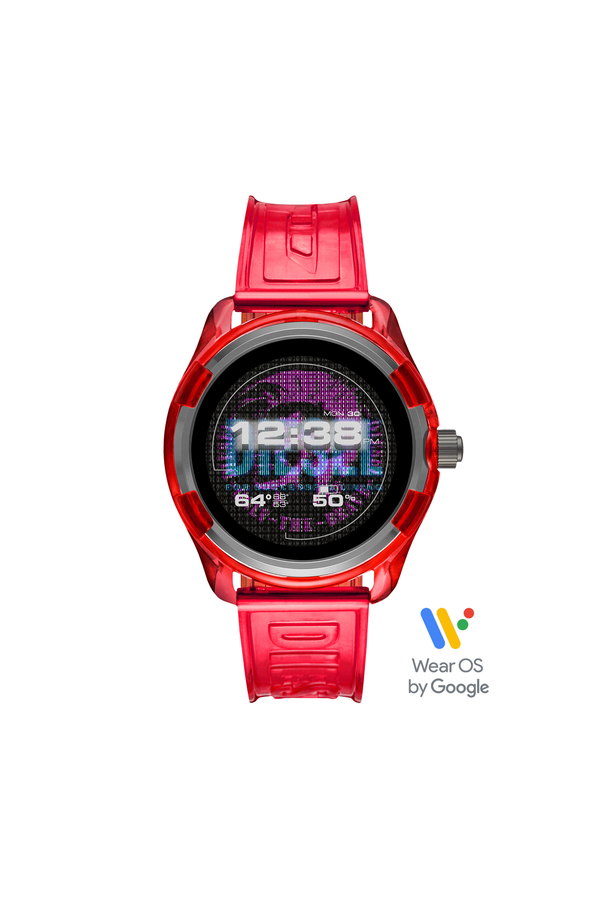 Diesel - DT2019, Male's Diesel On Fadelite Smartwatch - Red Transparent in レッド - 5