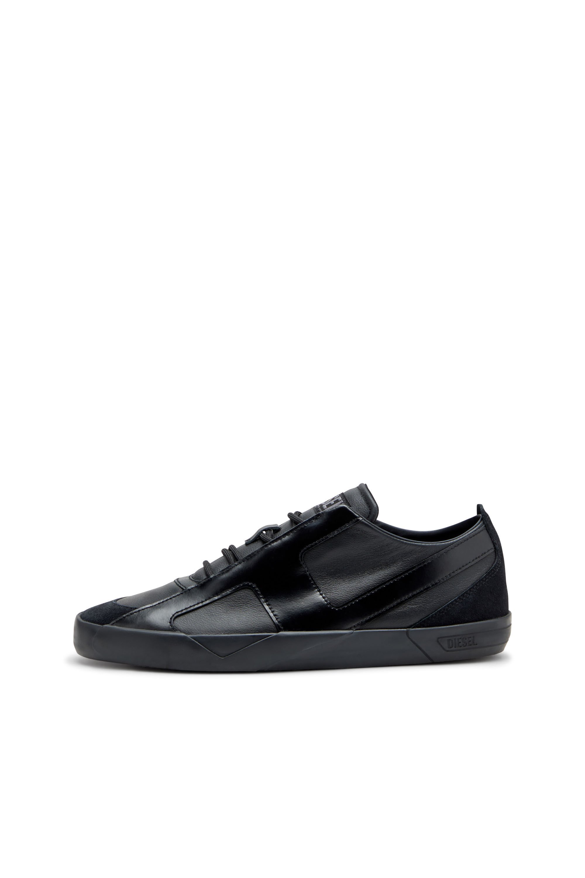 Diesel - S-SLANTE-D LOW, Male's S-Slante-D-Sneakers in suede and leather with D logo in ブラック - 8