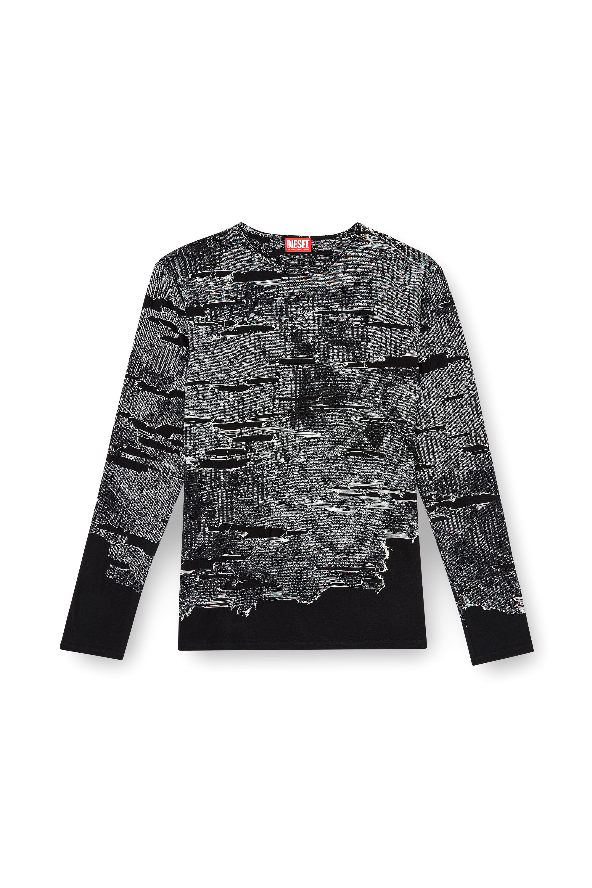 Diesel - K-CADMO, Male's Jumper with engineered distressing in ブラック - 2