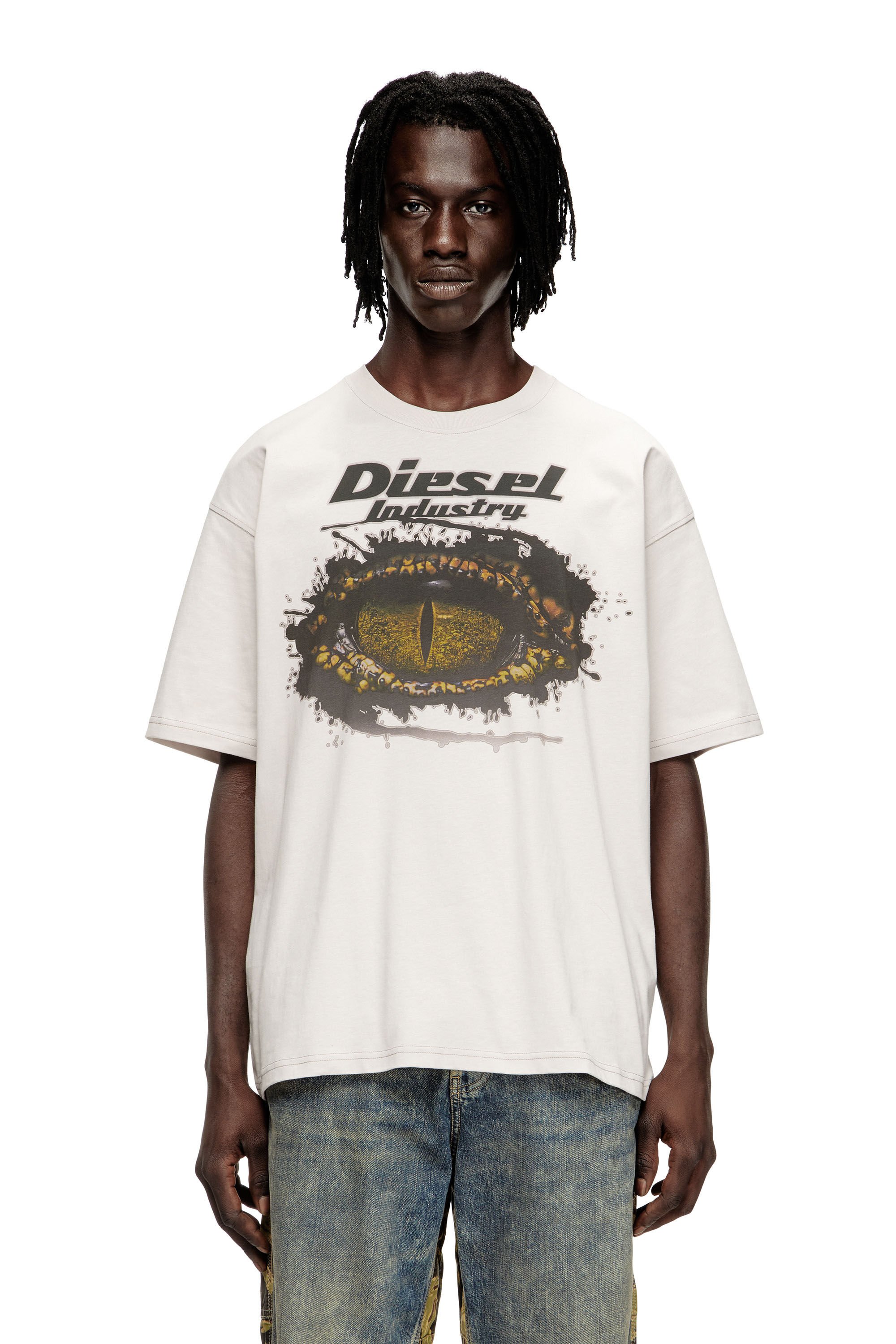 Diesel - T-BOXT-T25, Male's Tシャツ in ライトグレー - 3