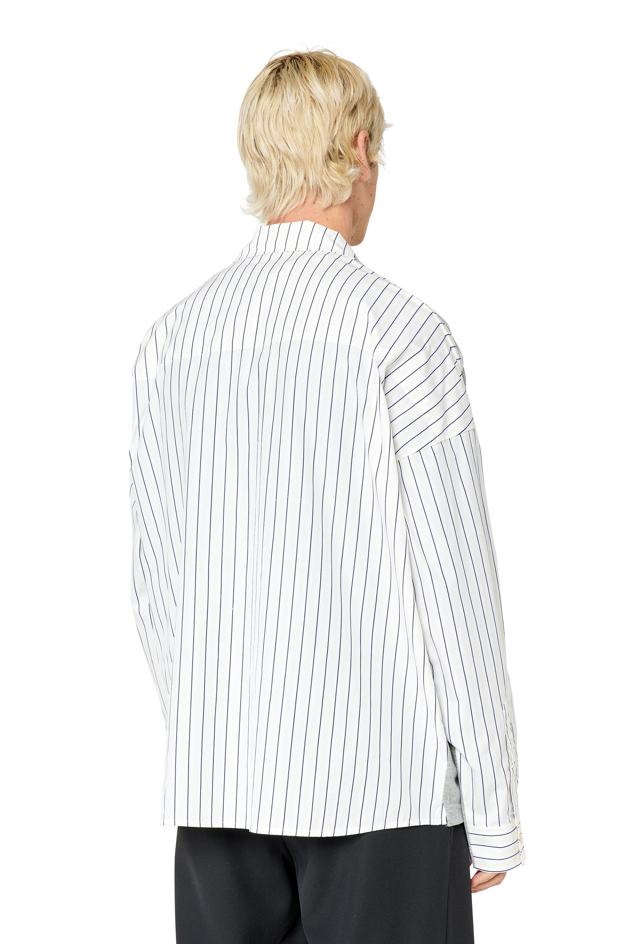 Diesel - S-GANDER-A, Male's シャツ 切り替えデザイン in ライトグレー - 5