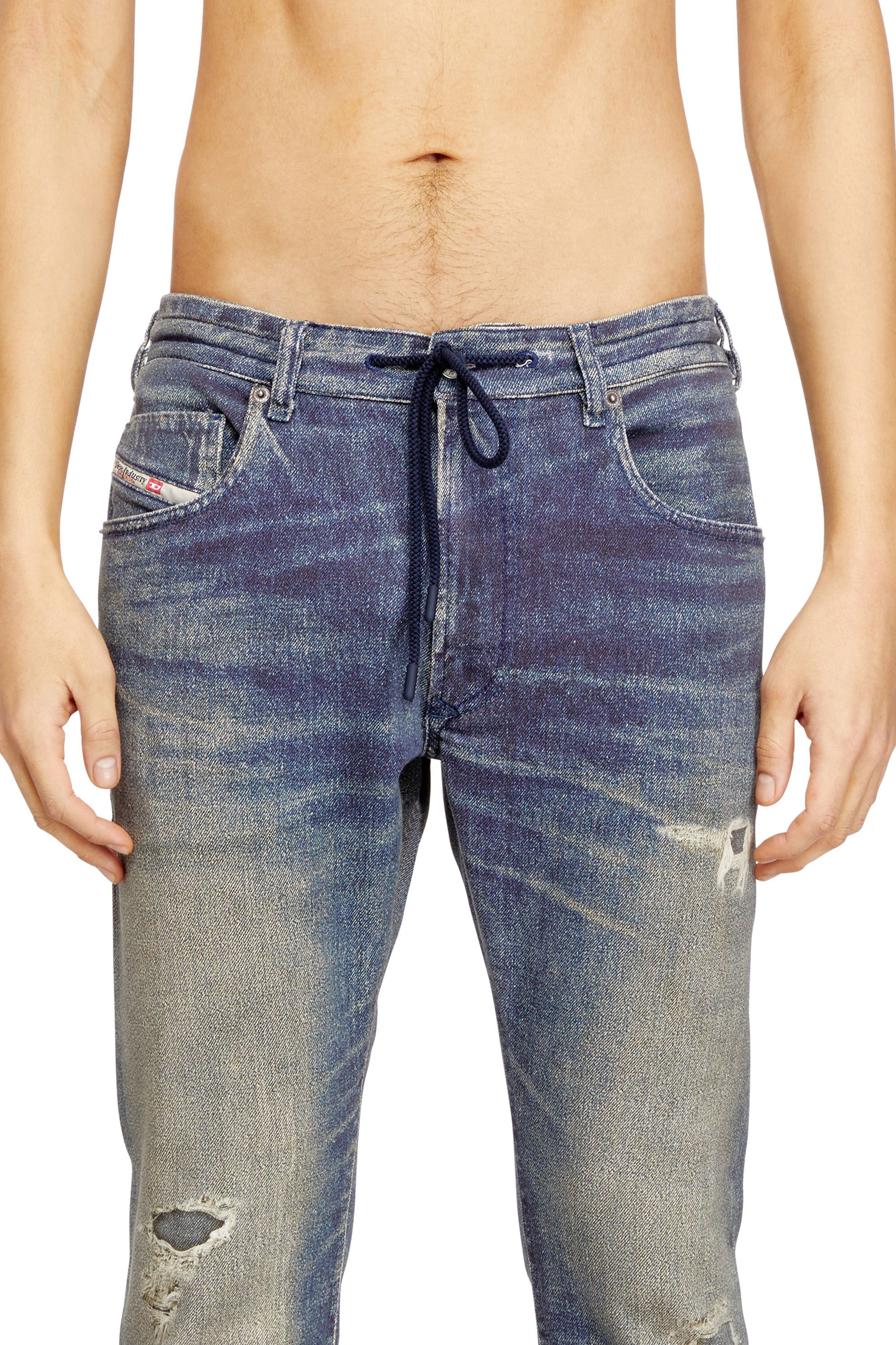 Diesel - Male's Regular 2032 D-Krooley Joggjeans® 068UT, ミディアムブルー - 5