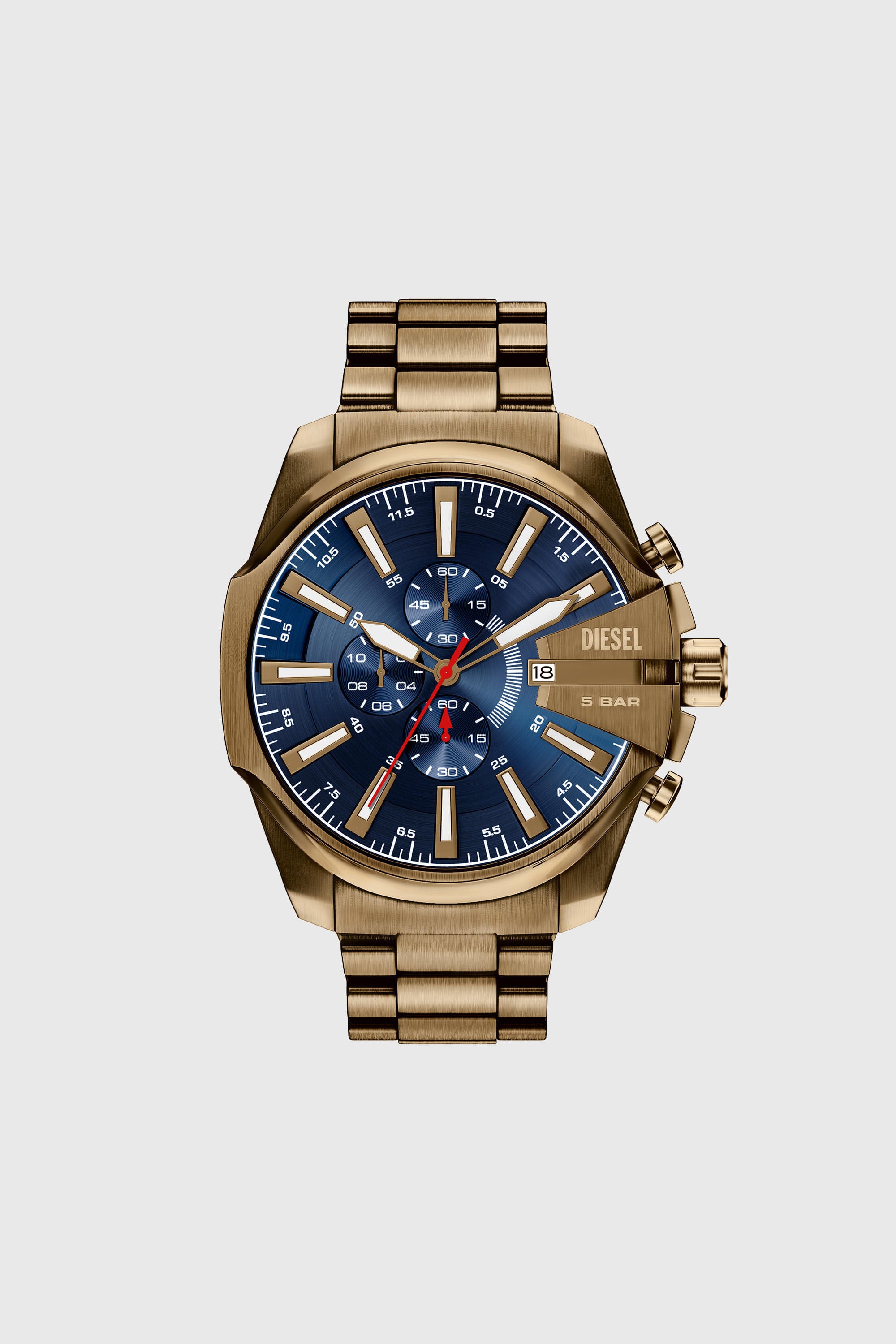 Diesel - DZ4736 WATCH, Male's Mega Chief Slim antique gold-tone stainless steel watch in ゴールド - 1