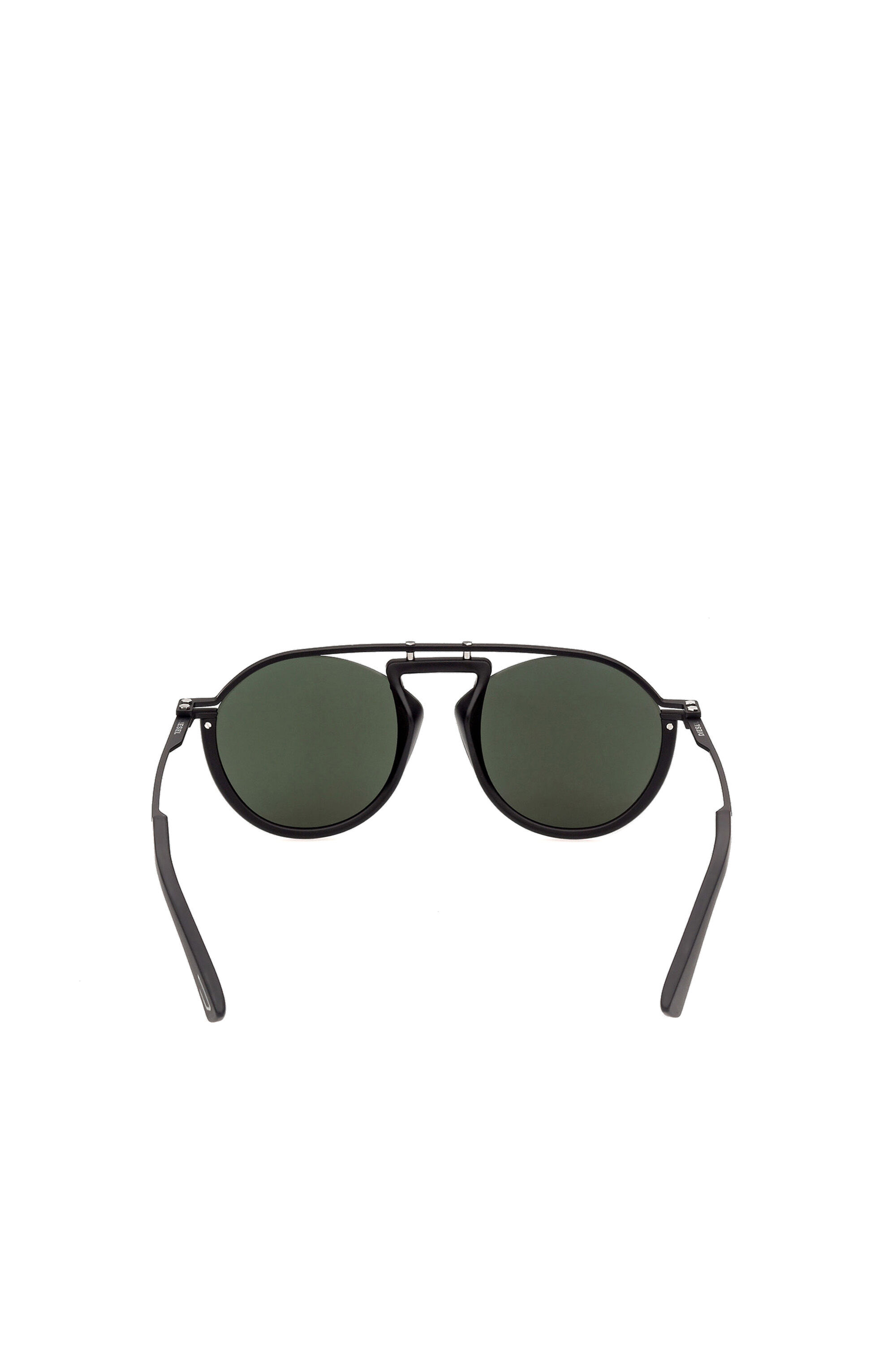 Diesel - DL0337, Unisex's Pilot sunglasses with cut-outs between the structure and the lens in ブラック - 3