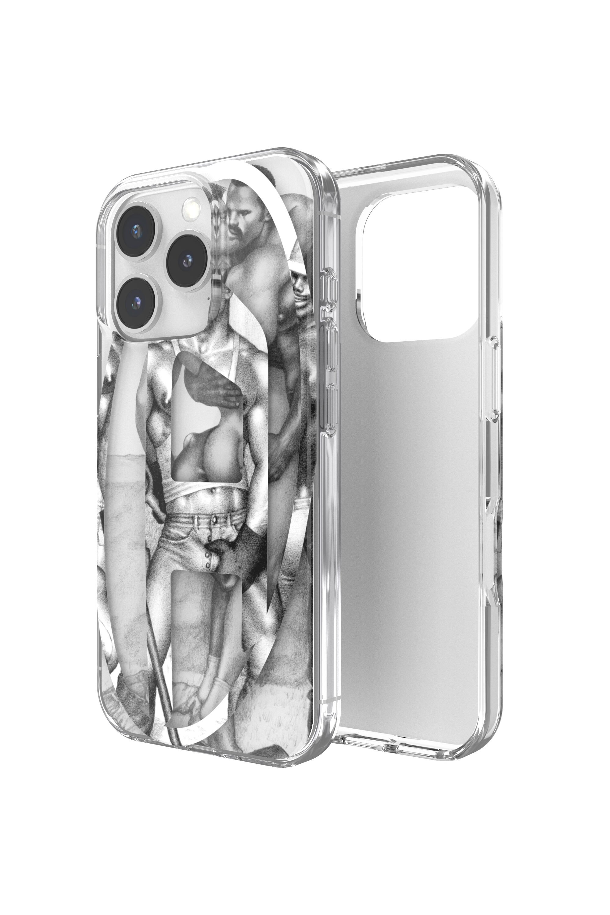 Diesel - 60388 DIESEL TOM OF FINLAND AOP CASE, Unisex's ToFF Case iPhone 16 Pro in グレー - 1