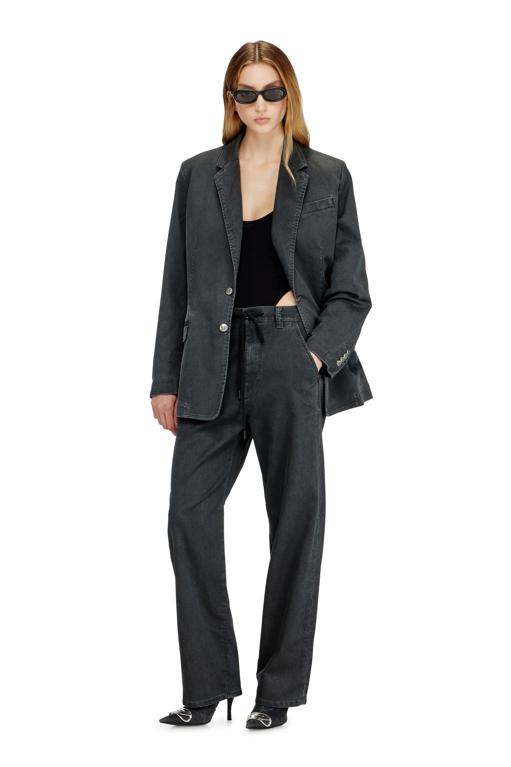 Diesel - Unisex's Regular D-Phant-chino Joggjeans&reg; 09P01, ブラック/ダークグレー - 5