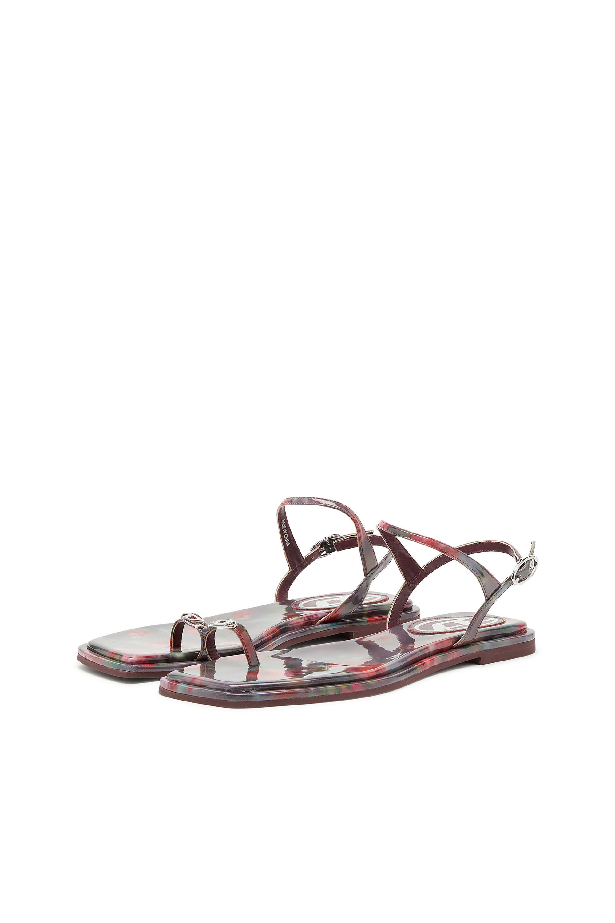 Diesel - D-AMBER INFRA 0, Female's D-Amber - Sandals with all-over print in バイオレット/ピンク - 8