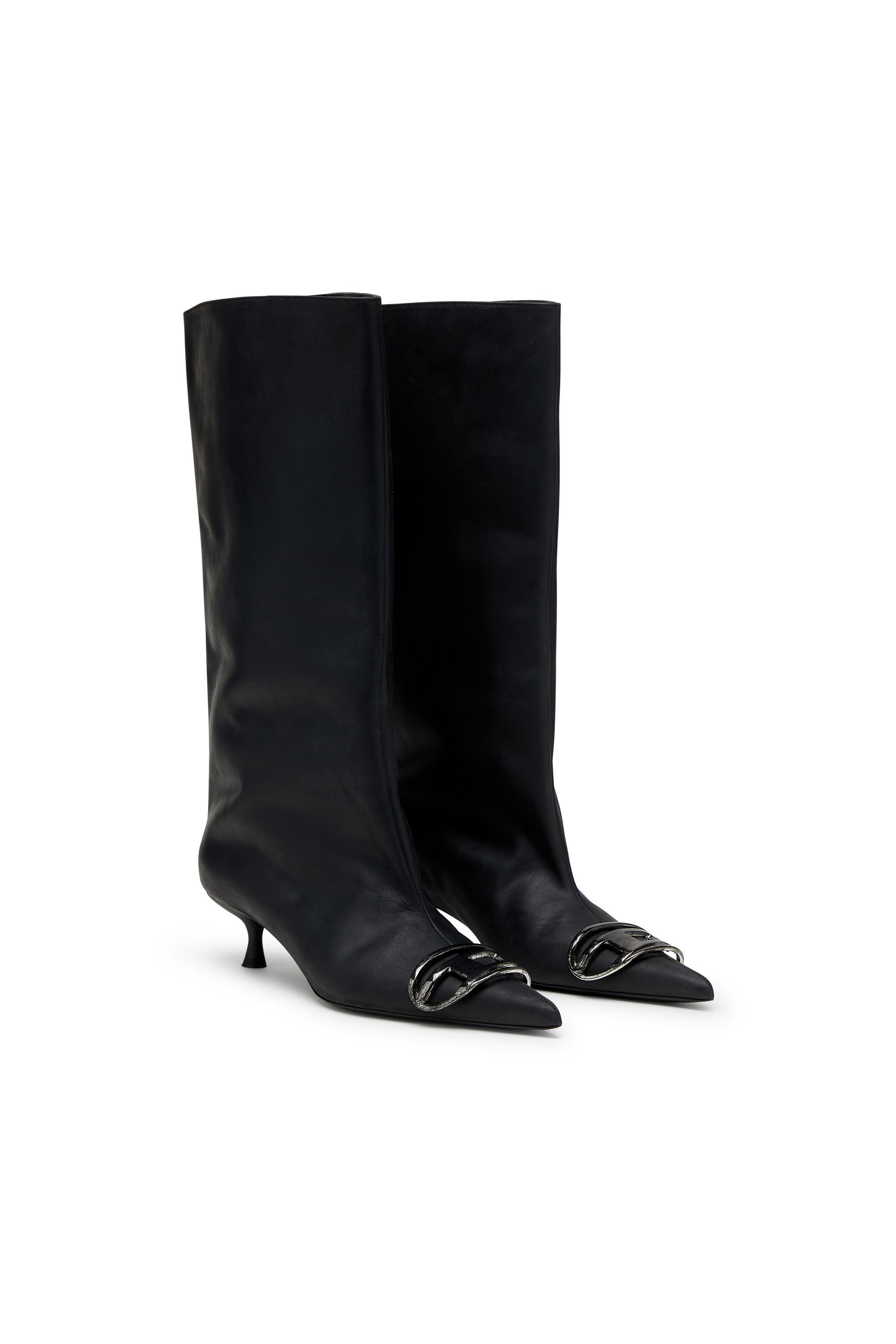 Diesel - D-VENUS 40 KB TUBE, Female's D-Venus-Knee-high boots in oiled leather in ブラック - 3