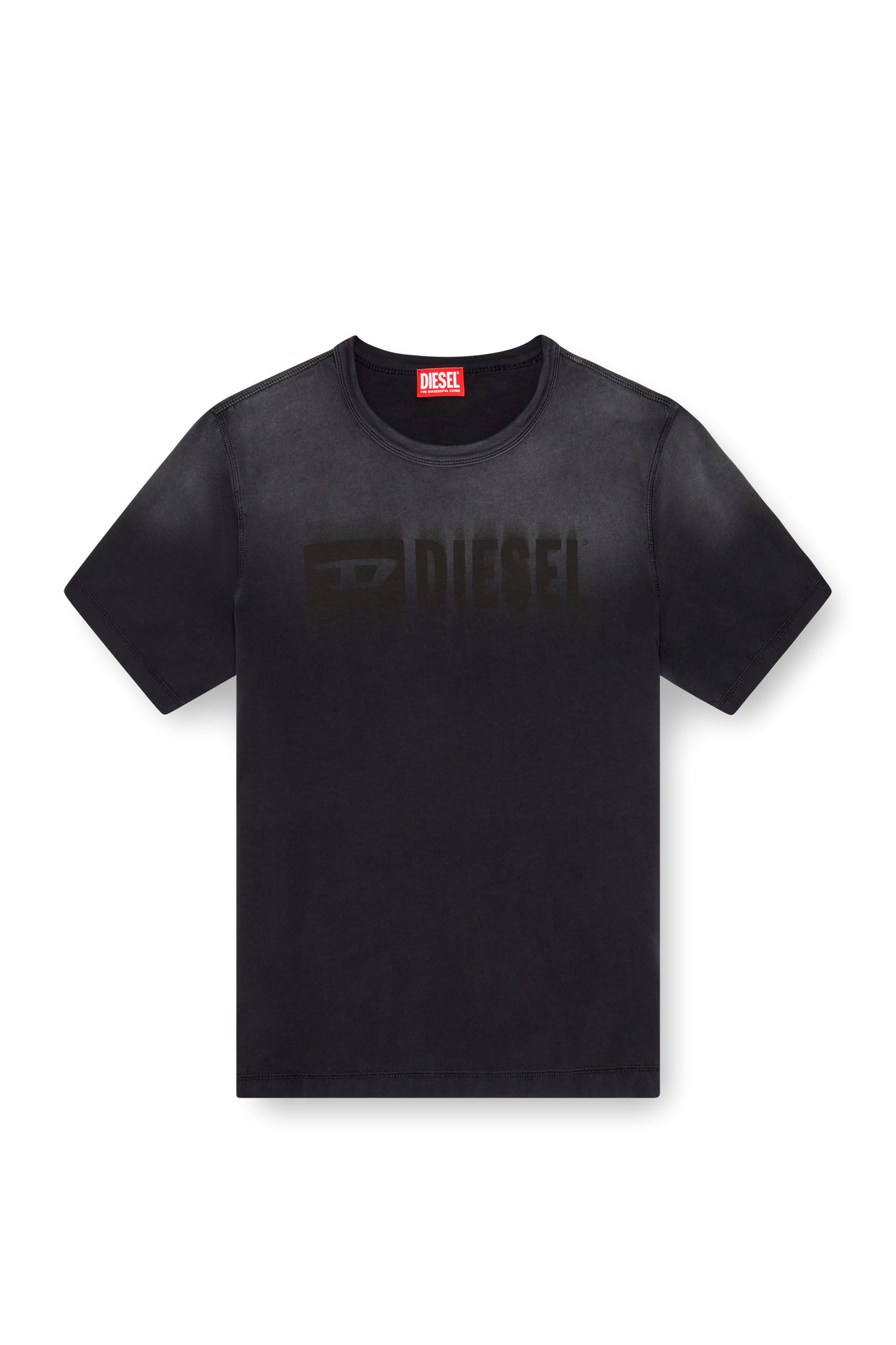 Diesel - T-ADJUST-K4, Male's T-shirt with sun-faded treatment in ブラック - 2