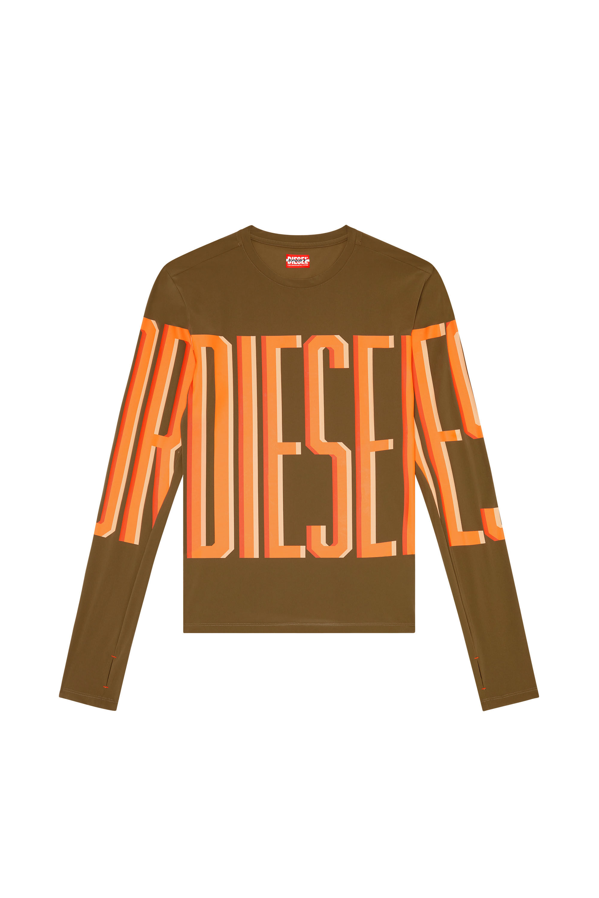 Diesel - AMTEE-LAUREN-WT17, Male's トレーニング Tシャツ 長そで DIESEL SPORT in グリーン - 2