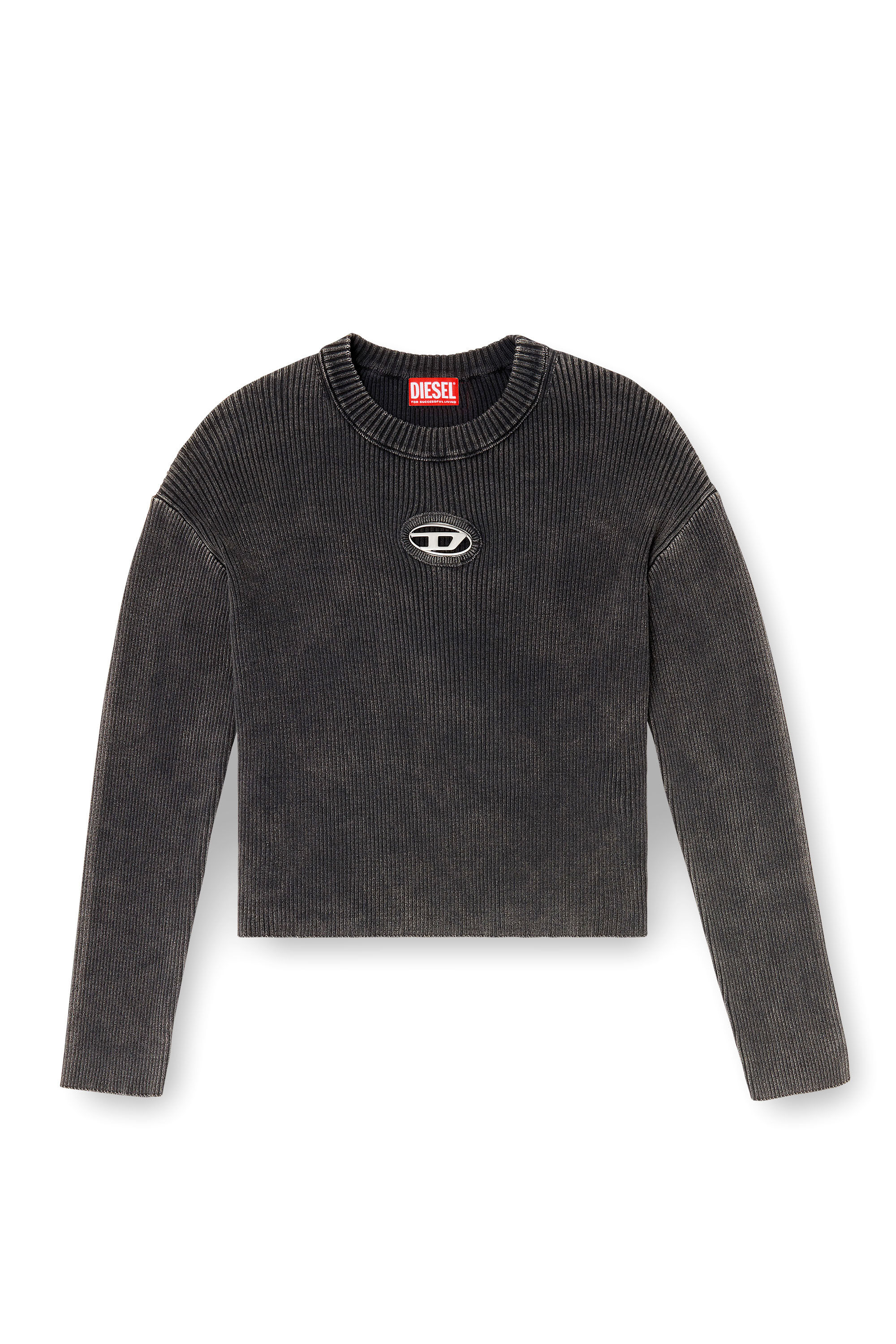 Diesel - M-ANCHOREX, Female's プルオーバーニット in ダークグレー - 2