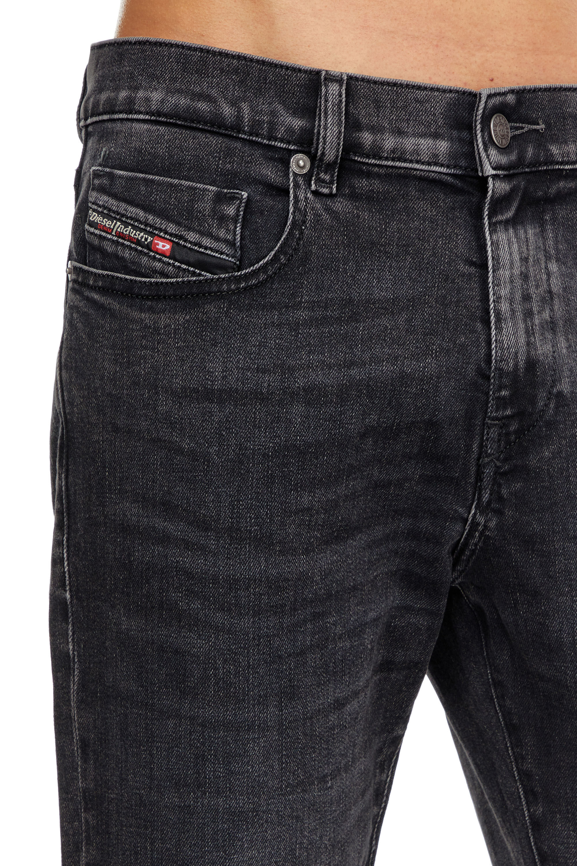 Diesel - Male's Slim Jeans 2019 D-Strukt 09B83, ブラック/ダークグレー - 4