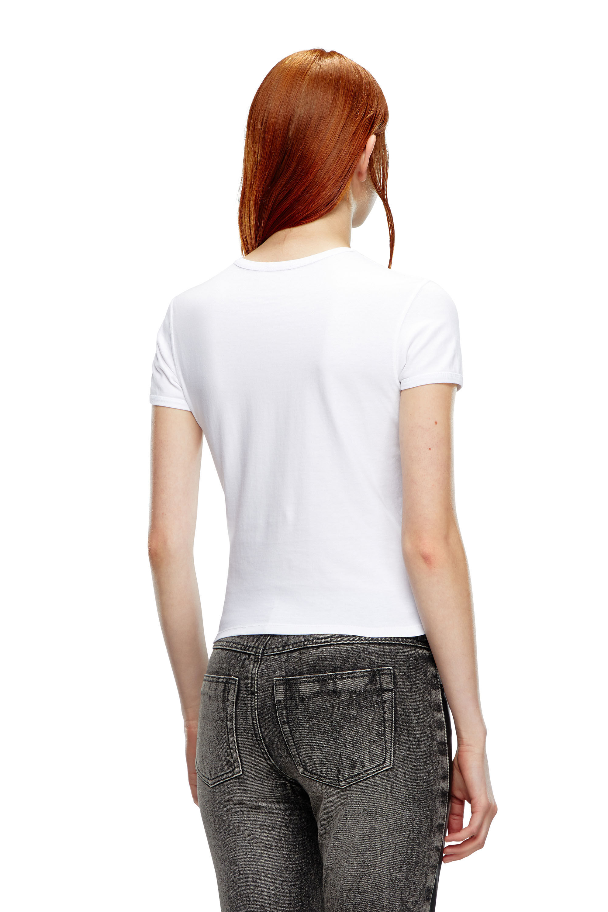 T-UNCUTIE-LONG-OD T-shirt with injection-moulded Oval D｜ホワイト 