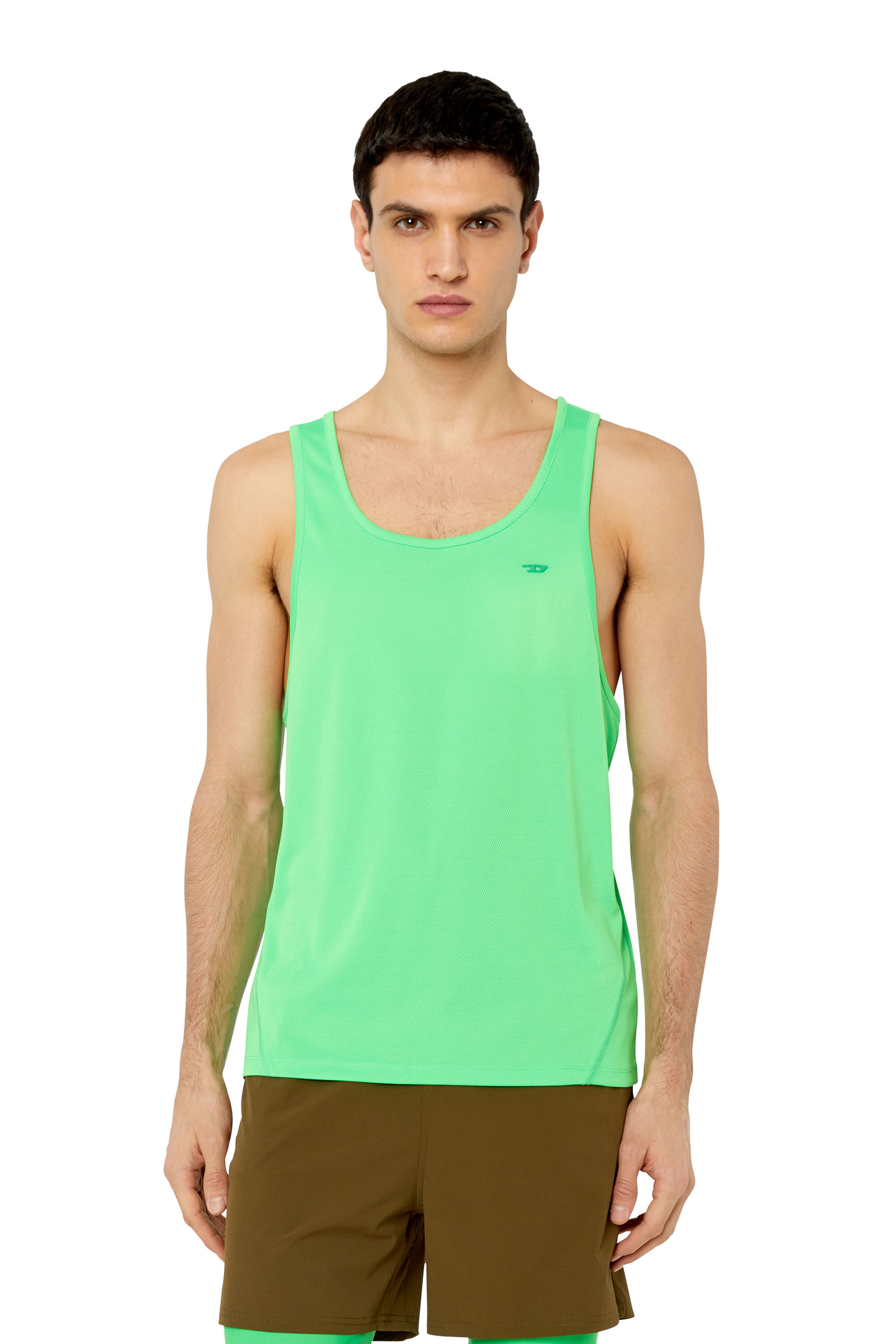 Diesel - AMST-KIERON-WT36, Male's タンクトップ トレーニングウェア DIESEL SPORT in ウォーターグリーン - 3