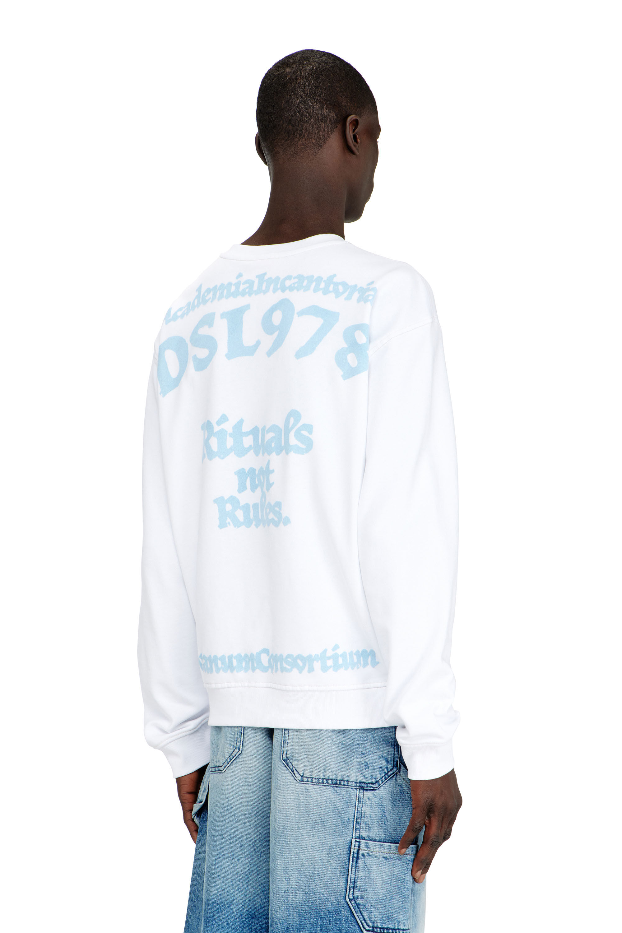 Diesel - S-NORM-AA4, Male's プルオーバースウェット in ホワイト - 4