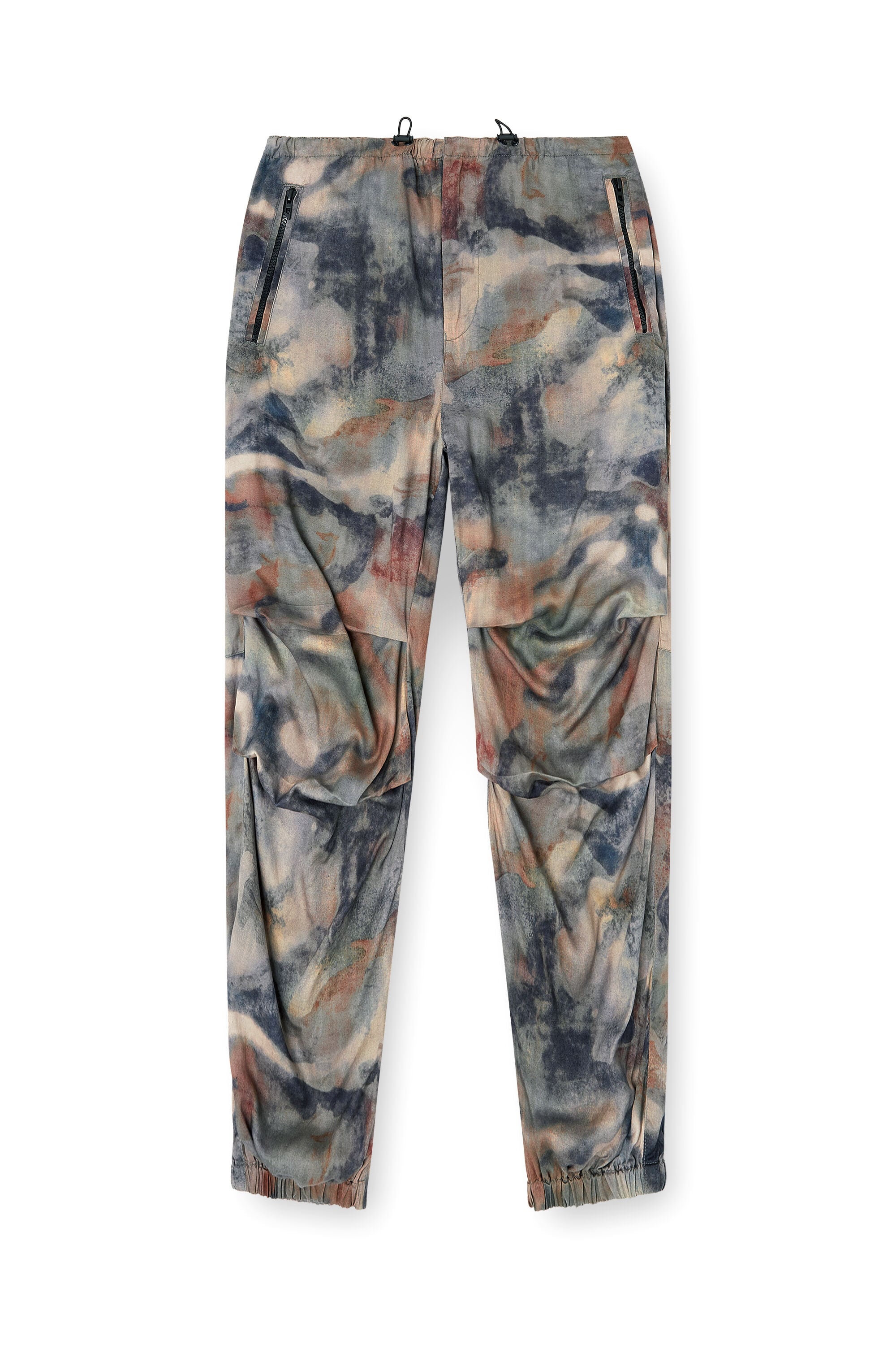P-STITCH-TKBZ Cargo pants in printed fabric｜グリーン｜メンズ｜DIESEL