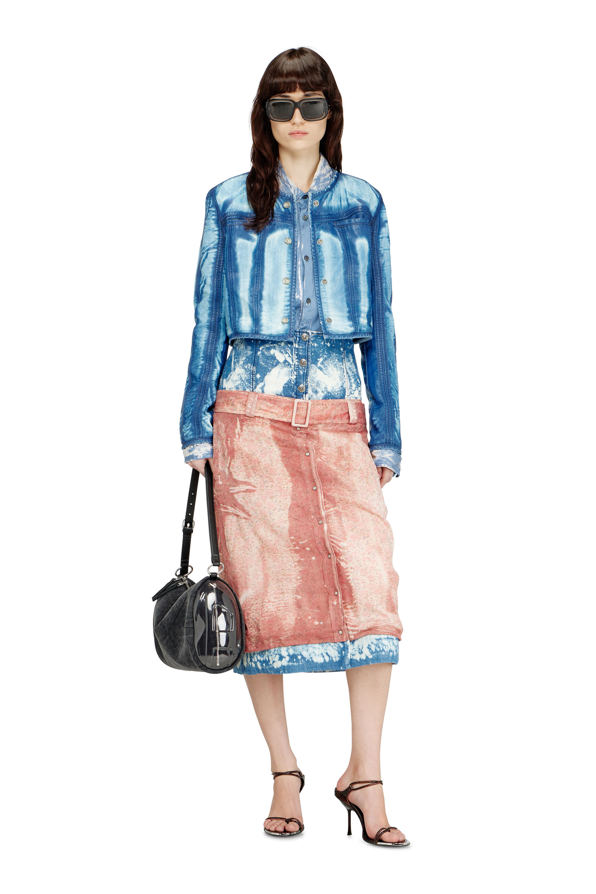 Diesel - DE-SYPHRA-FSI, Female's Cropped jacket in X-Ray Lyocell denim in ブルー - 1