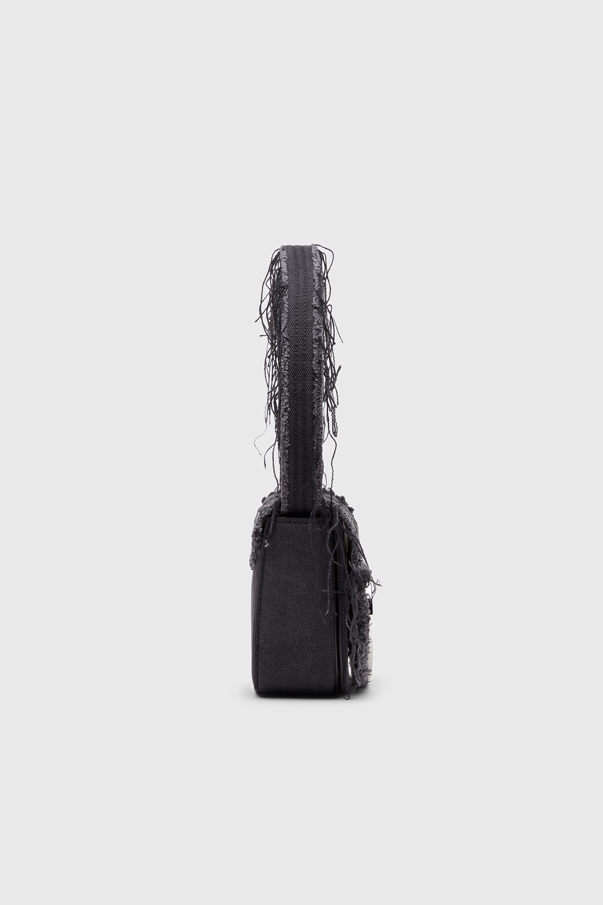 1DR 1DR-Iconic shoulder bag in canvas and leather｜ブラック