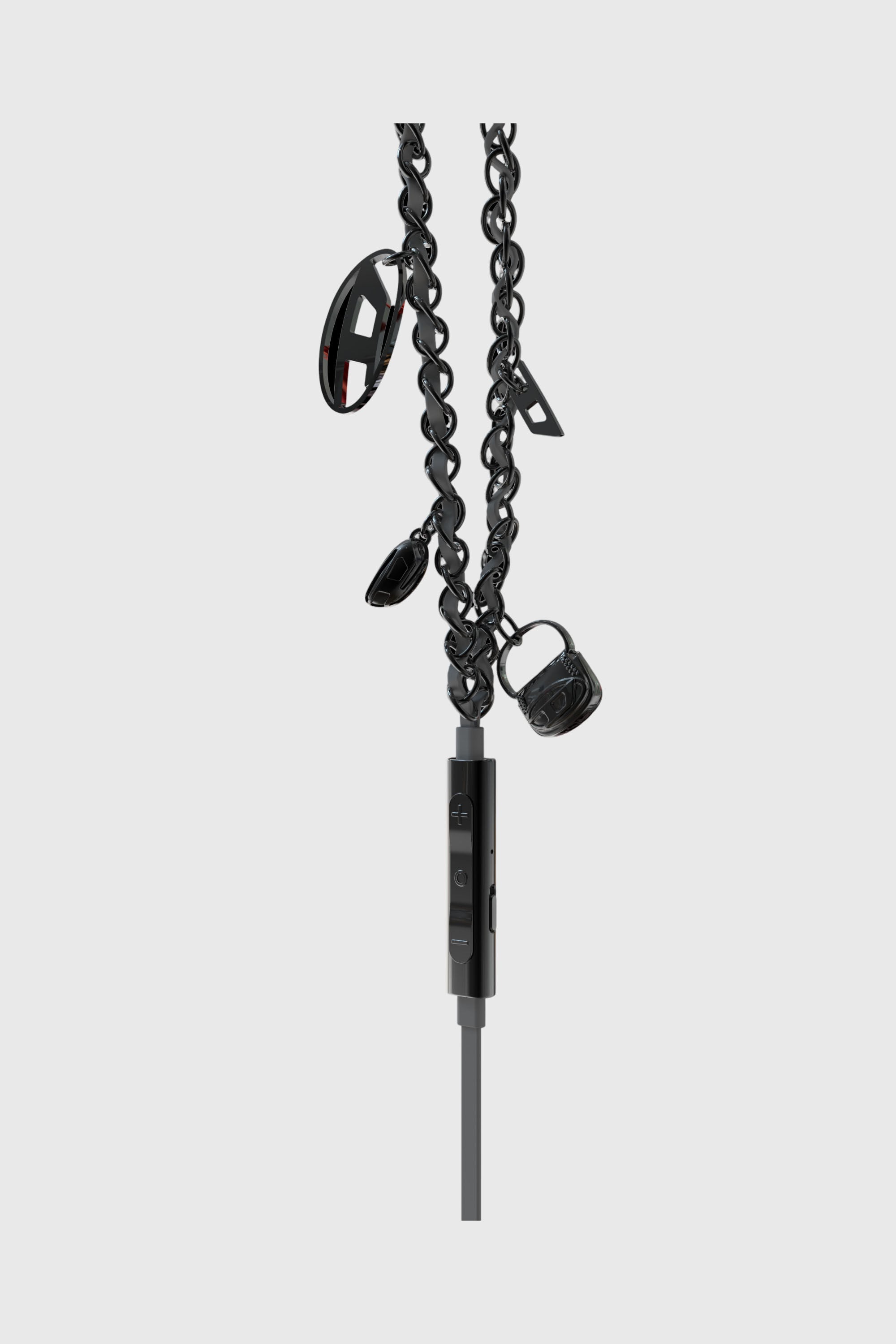 Diesel - 60686 WIRED EARBUDS WIRED EARBUDS, Unisex's Wired Earbuds and charms black in ブラック - 3