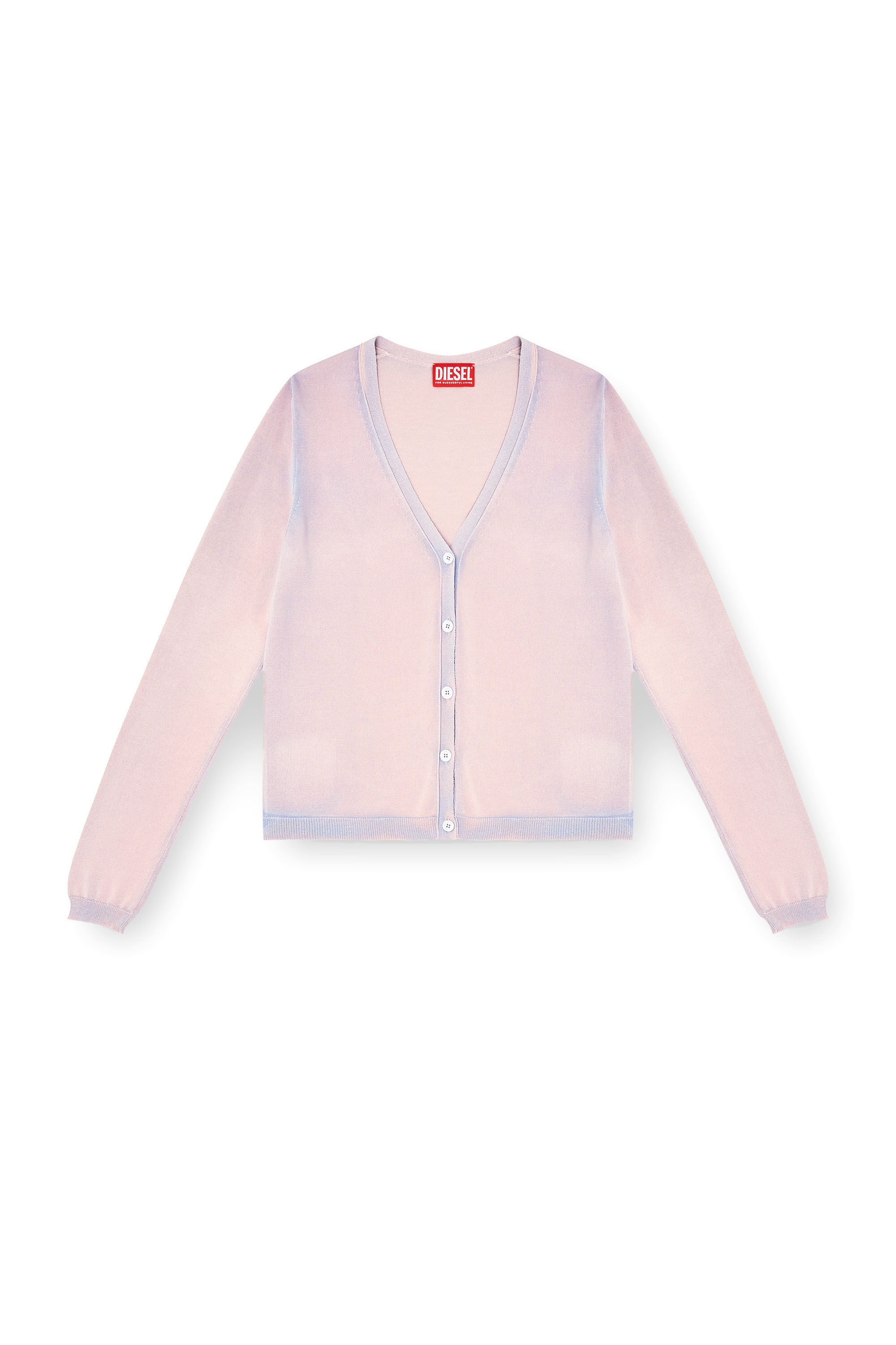 Diesel - M-VITTA, Female's Dégradé cardigan in ピンク / ホワイト - 2