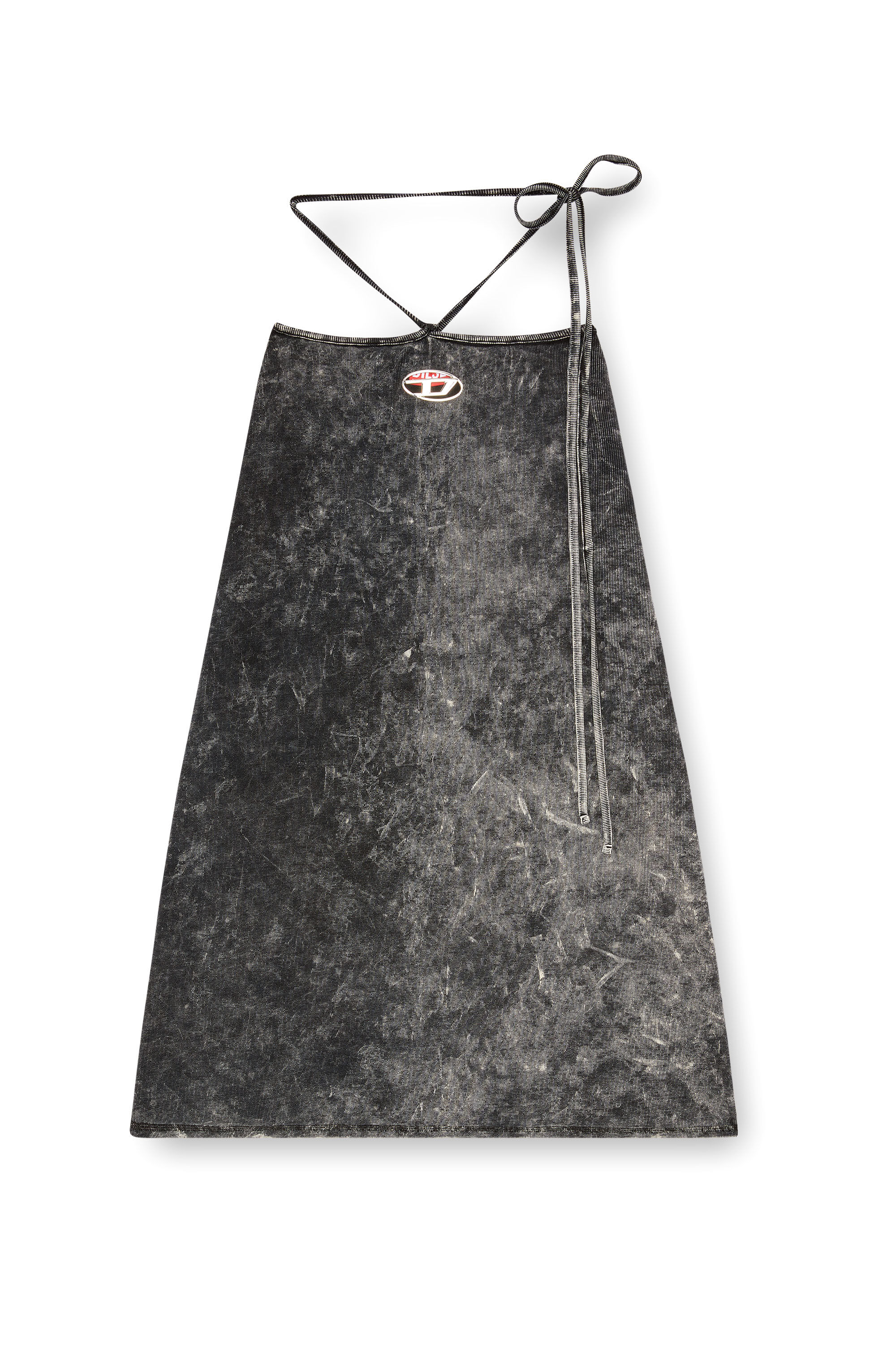 Diesel - O-ROSSI, Female's Marbled midi skirt with wrap-around ties in ダークグレー - 2
