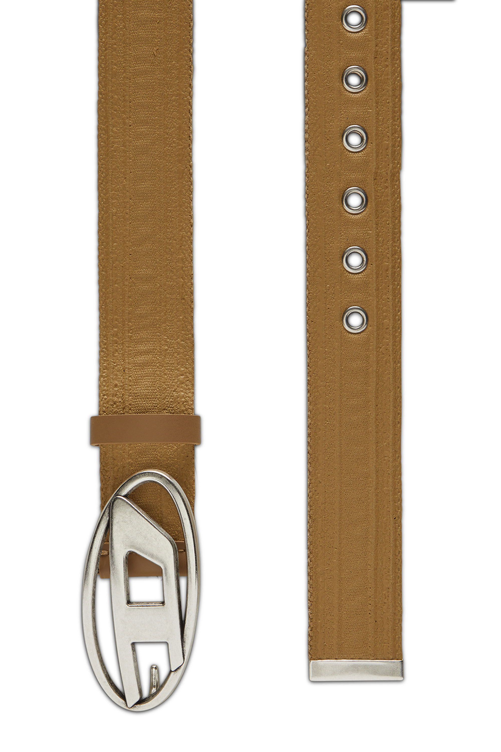 Diesel - B-1DR TAPE, Male's Tape belt in waxed cotton in Brown - 2