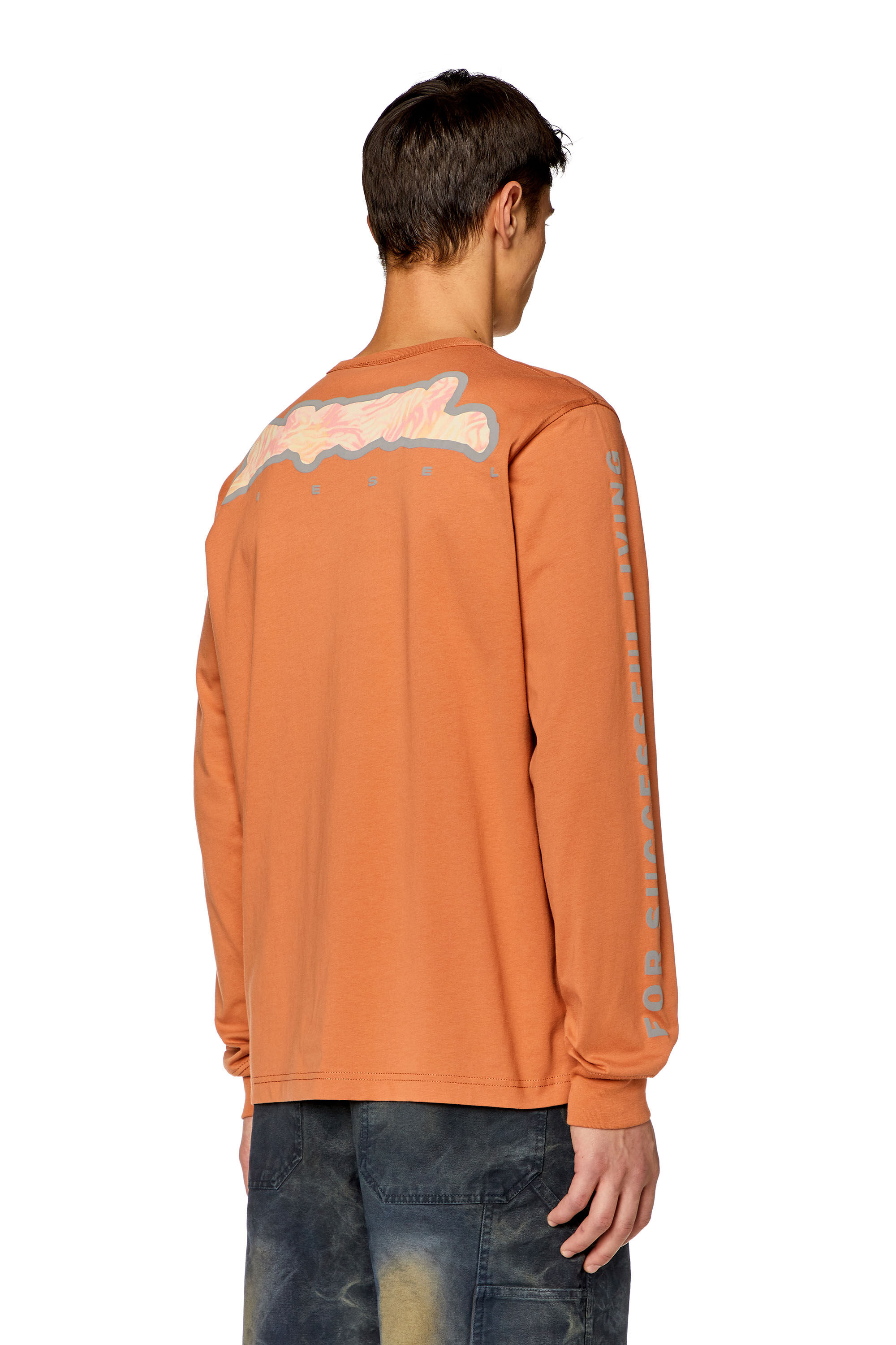 T-JUST-LS-N7 Tシャツ 長袖｜オレンジ｜メンズ｜DIESEL 