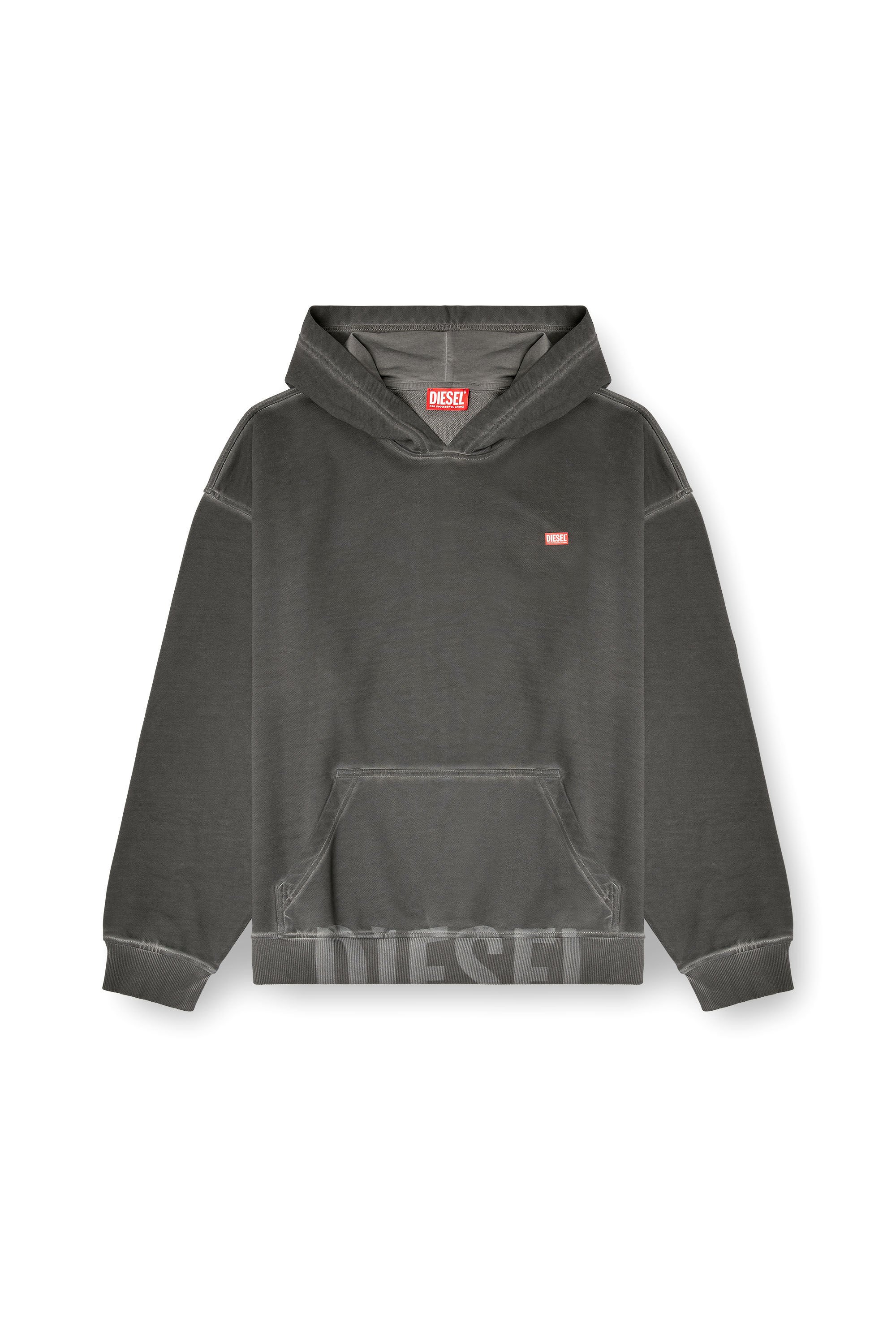 Diesel - S-BOXT-HOOD-T4, Male's プルオーバーパーカー in ダークグレー - 2