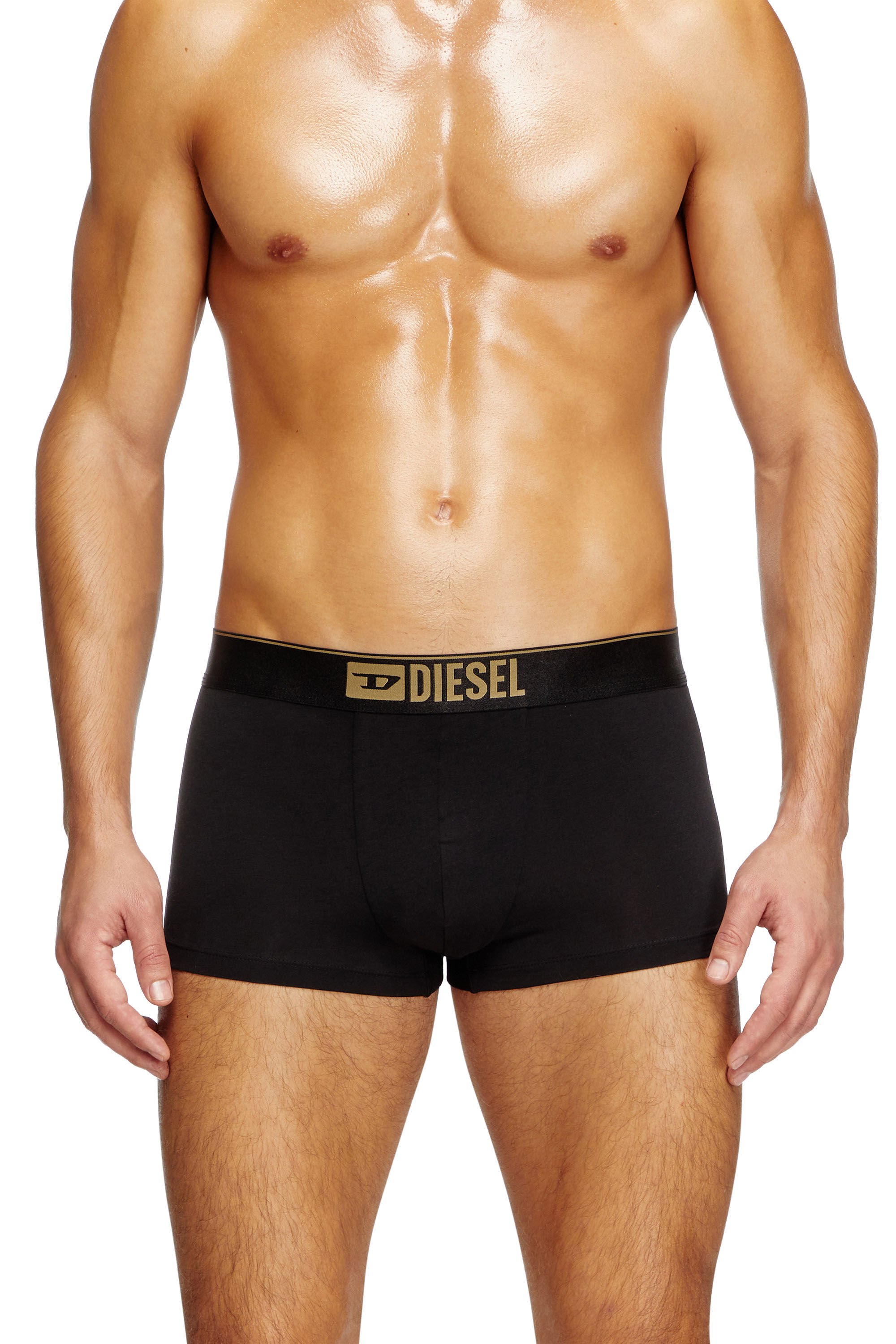 Diesel - DAMIEN-GFT-3PACK, Male's Three-pack metallic boxer briefs in ブラック/ゴールド - 3