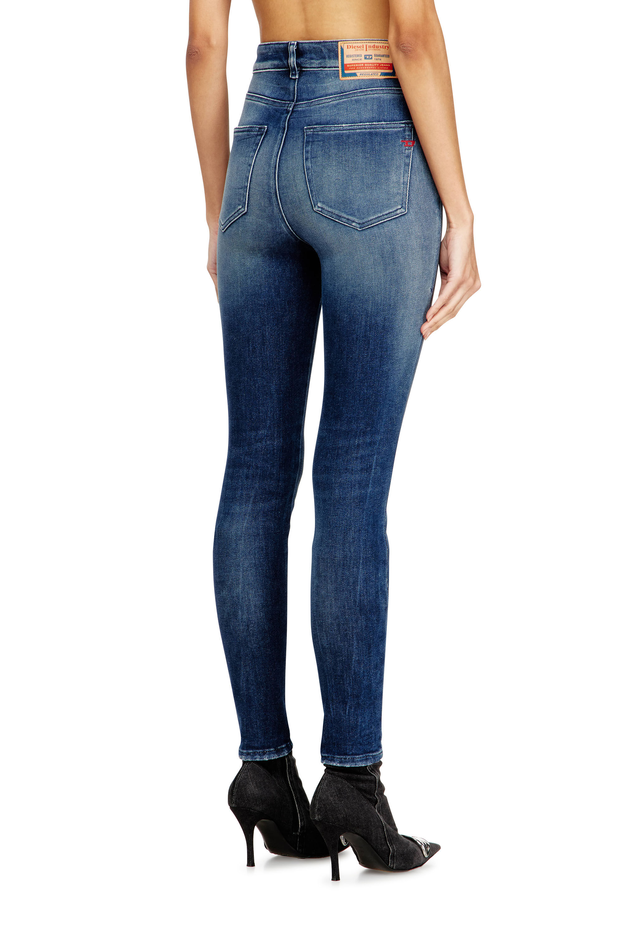 Diesel - Female's Skinny Jeans 1984 Slandy-High 09N13, ミディアムブルー - 3