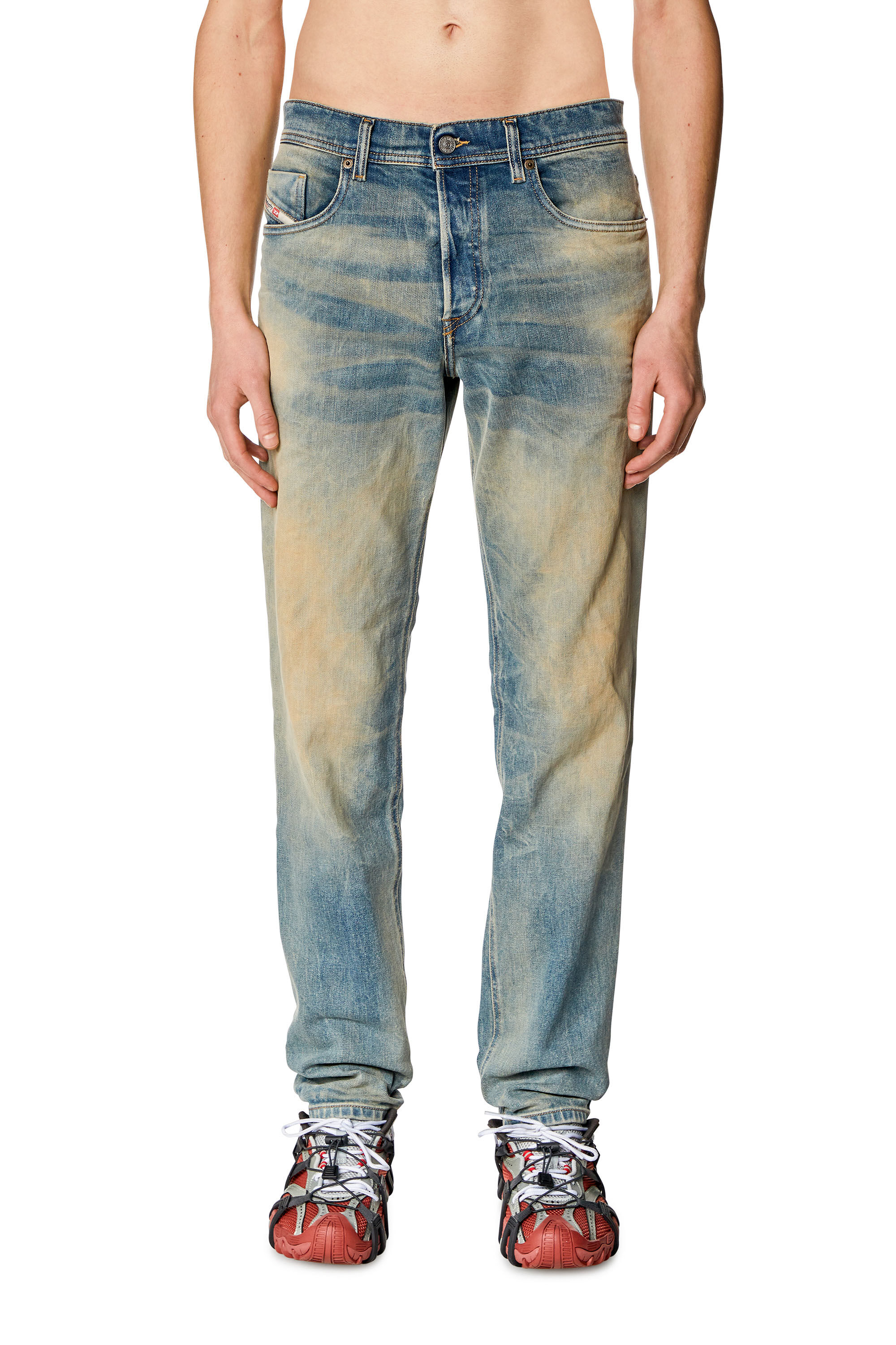 Diesel - Male's Tapered Jeans 2023 D-Finitive 09H78, ミディアムブルー - 3