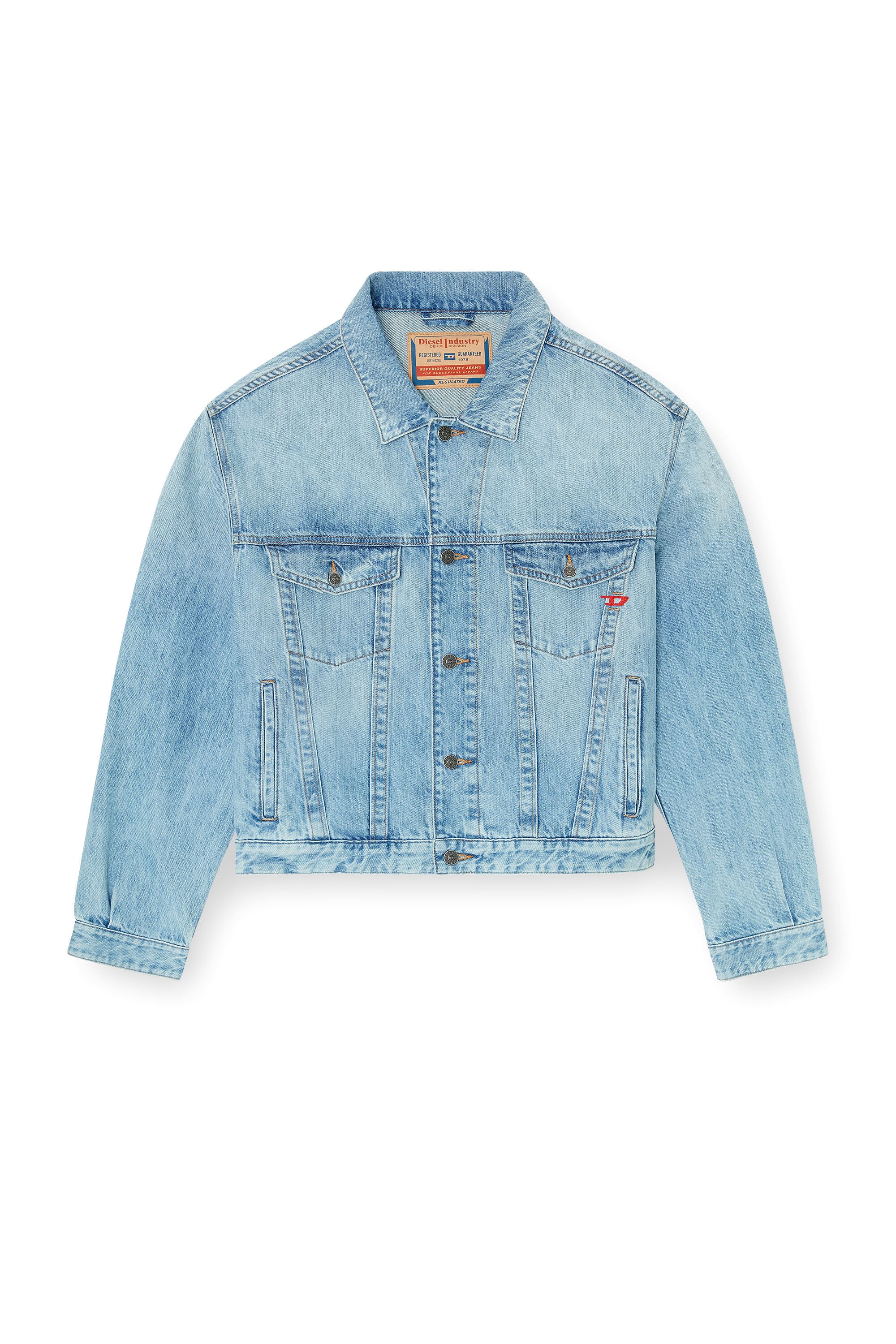 Diesel - D-RANGER, Unisex's デニムジャケット in ライトブルー - 2