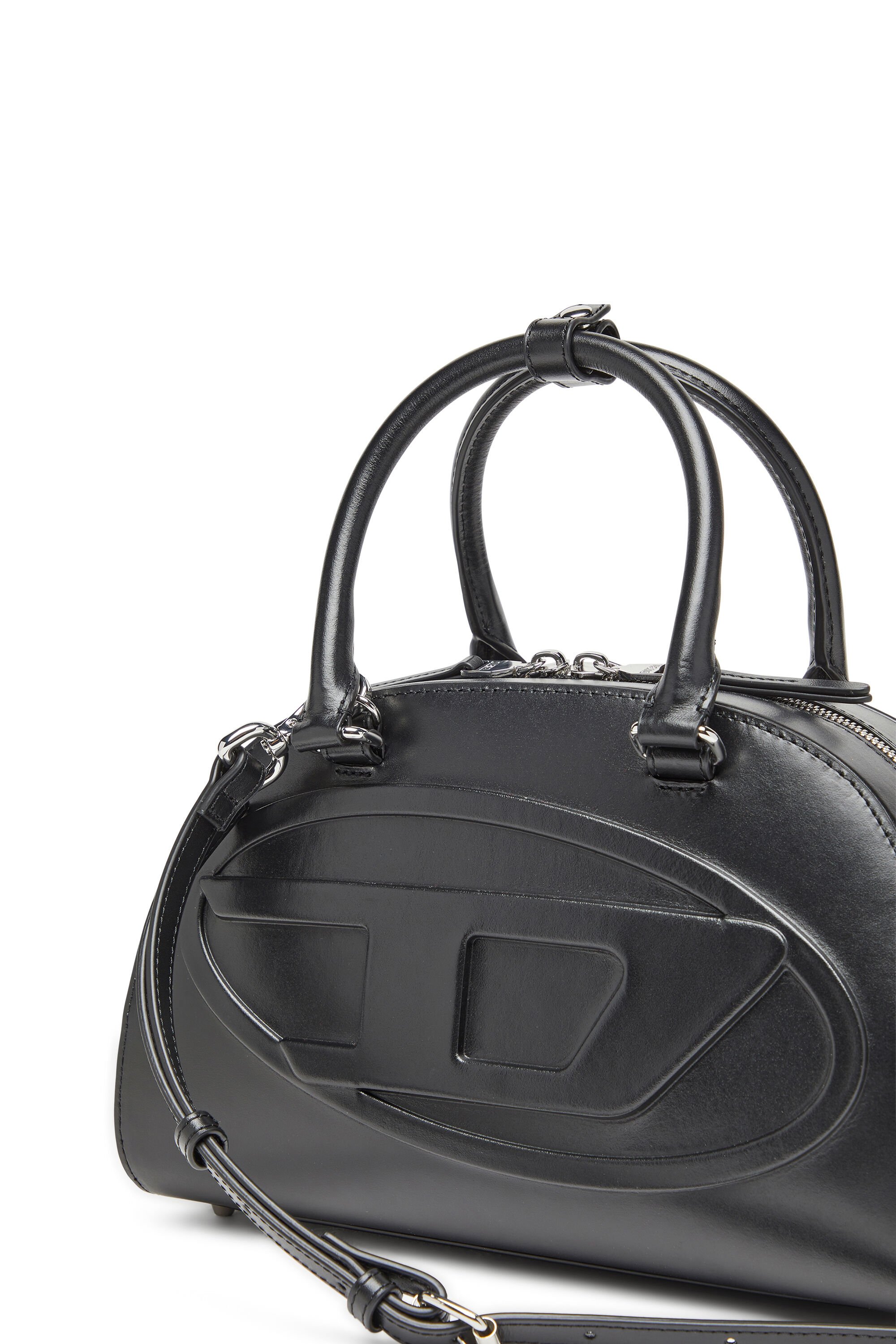 Diesel - 1DR DOME TOP HANDLE, Female's Leather bowling bag in ブラック - 5