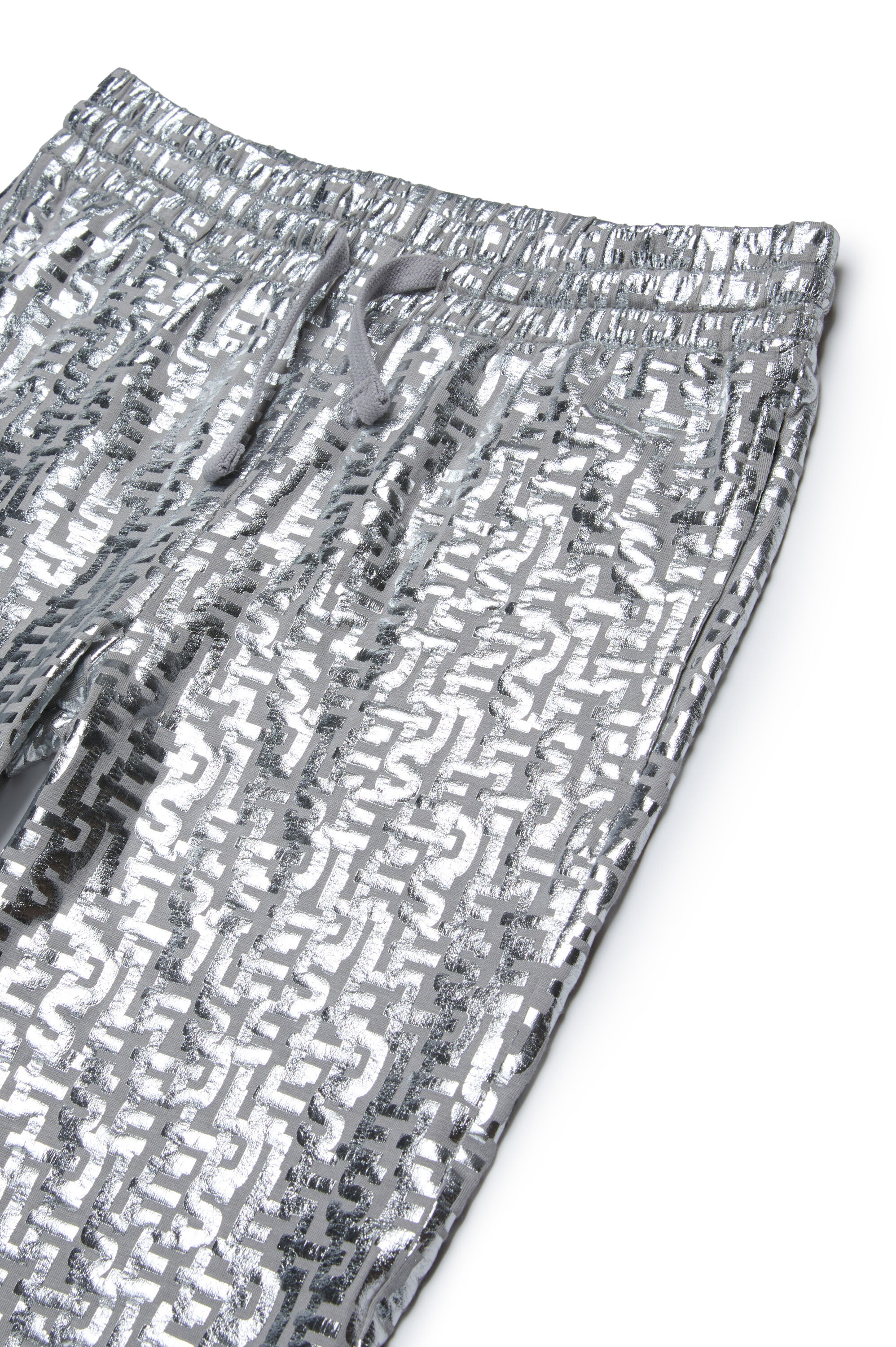 PENDYX Track pants with monogram foil print｜シルバー｜ガールズ｜DIESEL