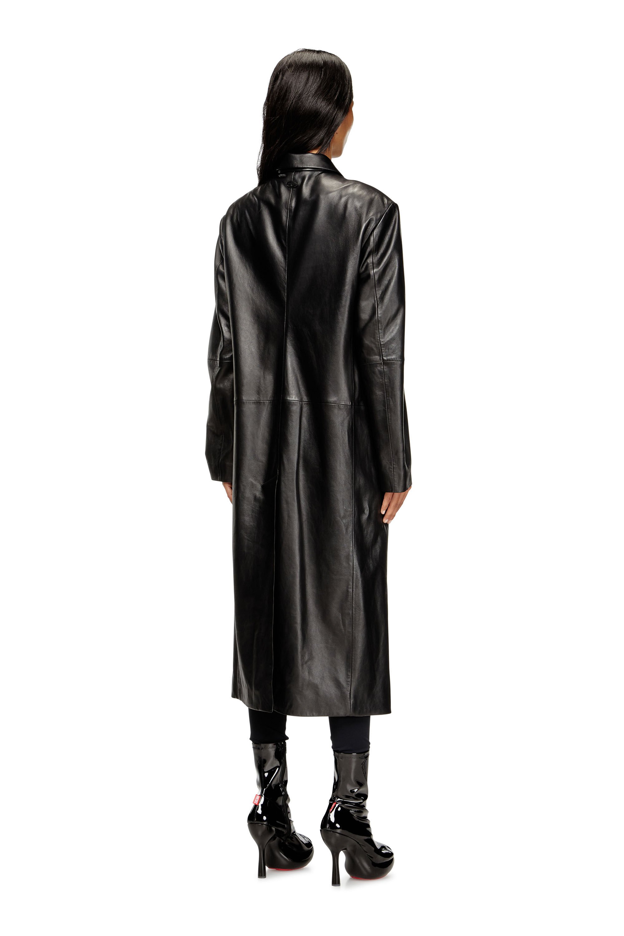Diesel - L-ANCELOT, Female's レザーコート in ブラック - 5