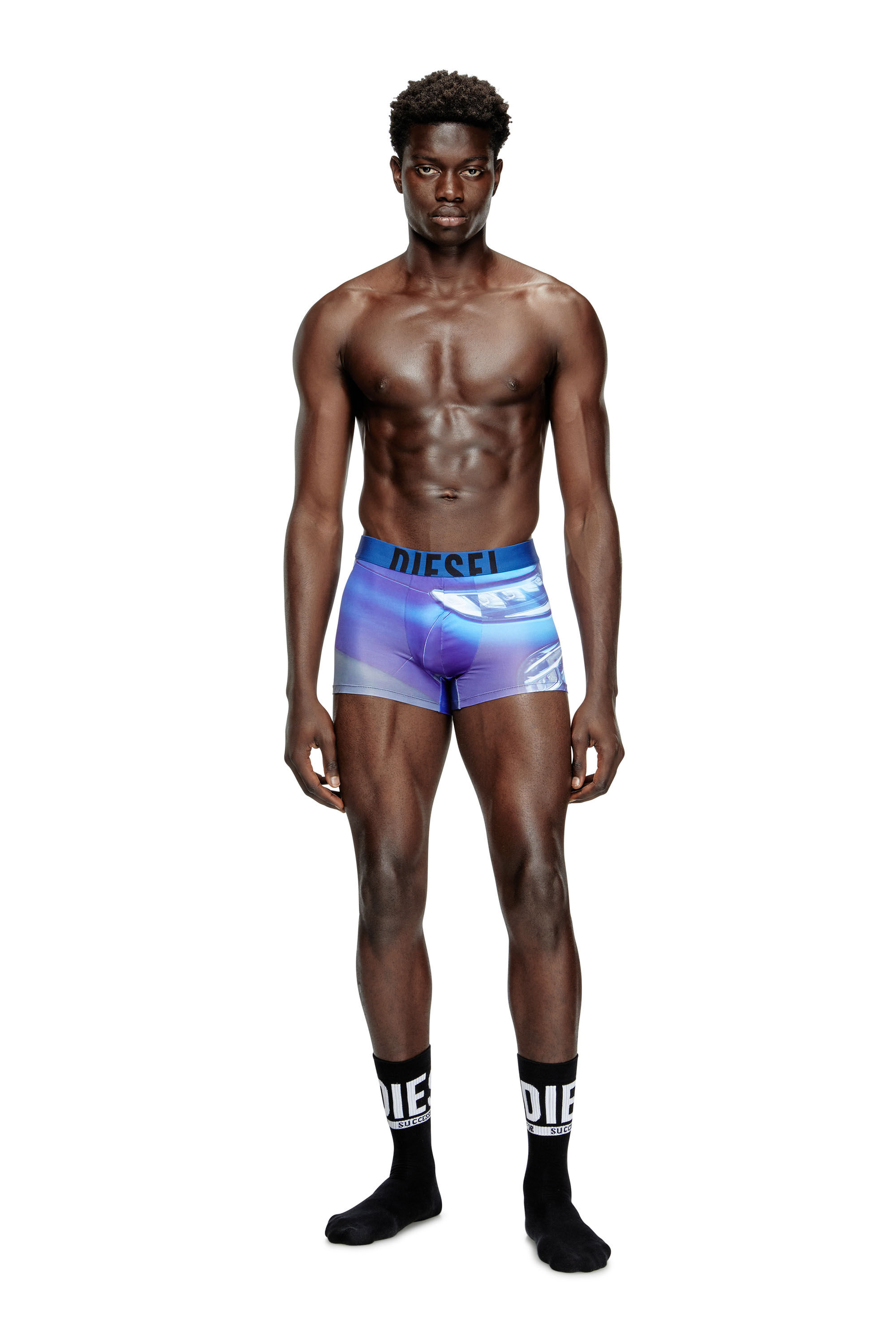 Diesel - DAMIEN-D-POP-40, Male's Boxer briefs with Pop print in ブルー - 1