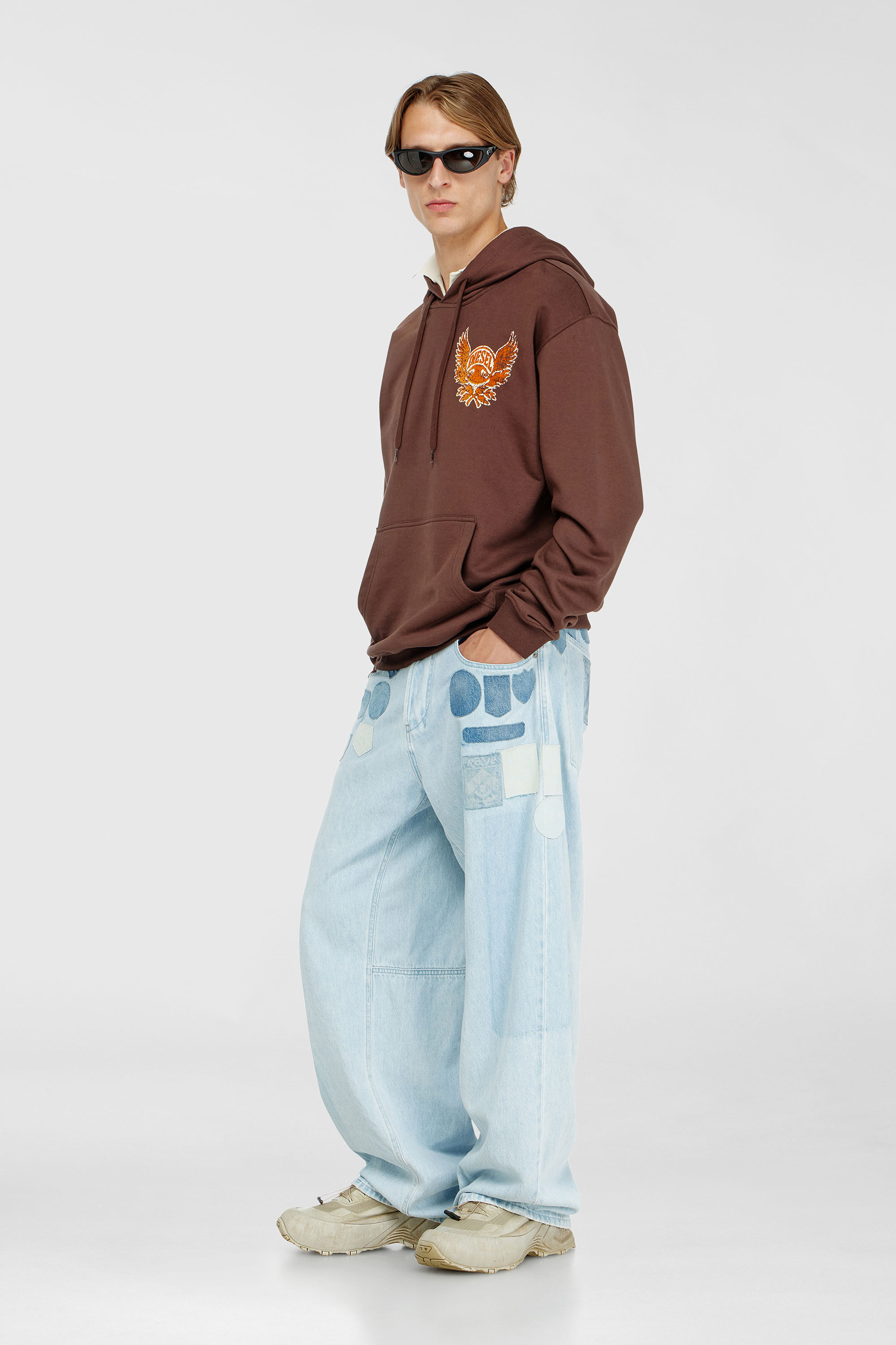Diesel - S-NORM-HOOD-AA2, Male's プルオーバーパーカー in ブラウン - 1