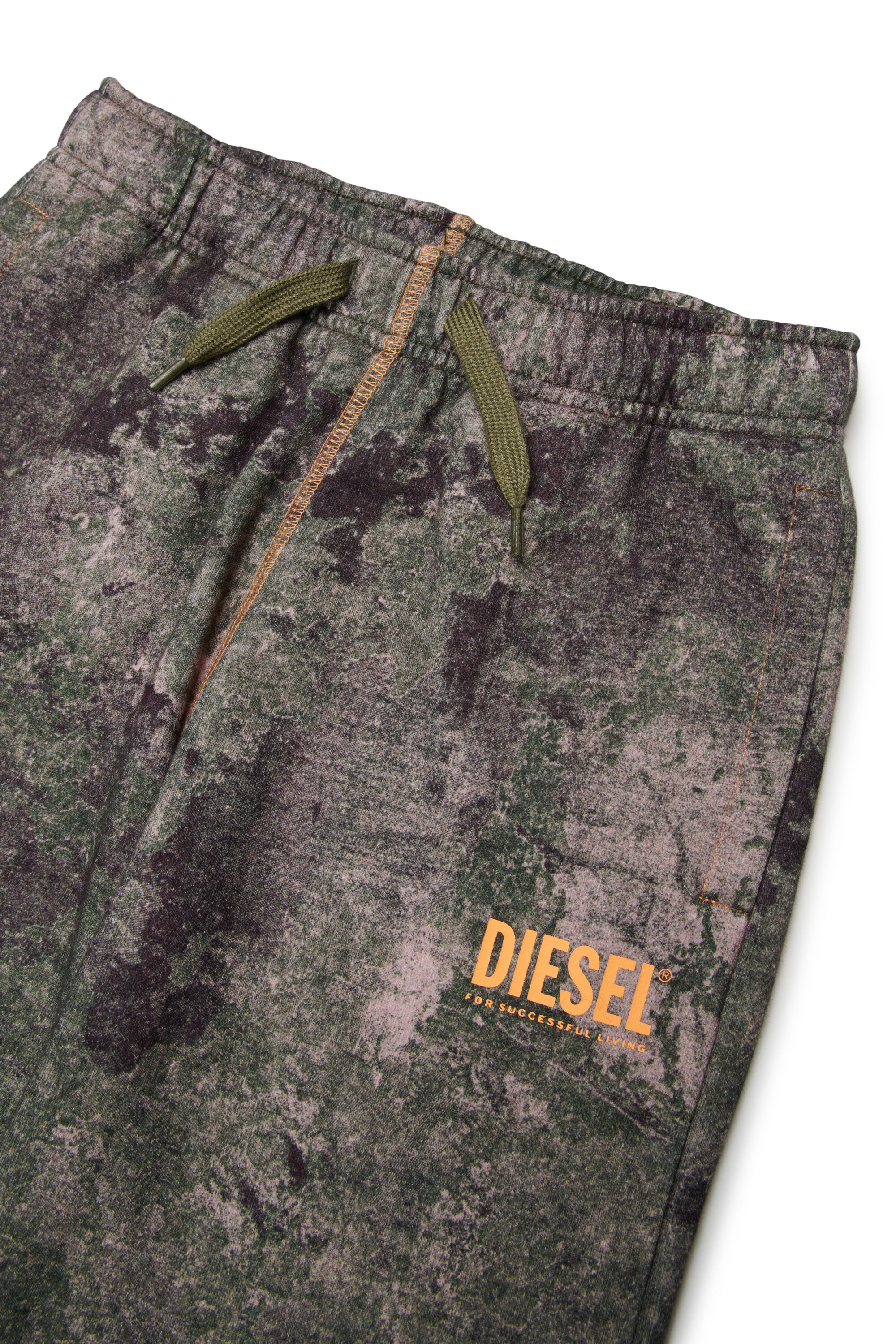 DIESEL スウェットパンツ ダメージ加工 カーキ PMIM スウェットパンツ｜グリーン｜ボーイズ｜DIESEL
