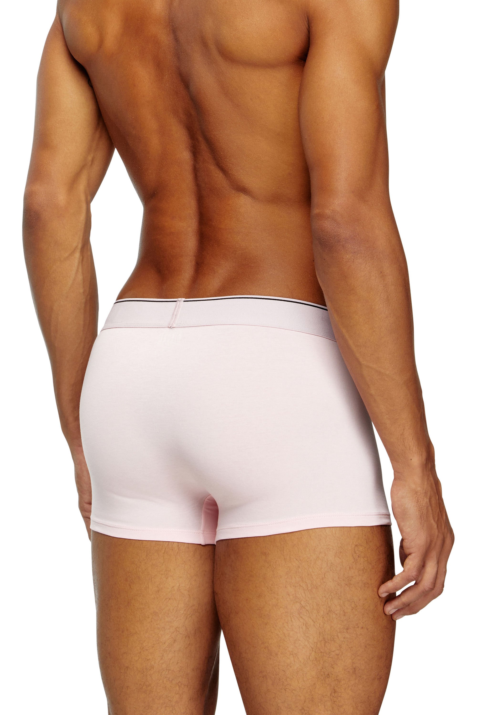 Diesel - DAMIEN-D-BOX-3PACK, Male's 3-pack boxer briefs in stretch cotton in ピンク/ブラック - 4