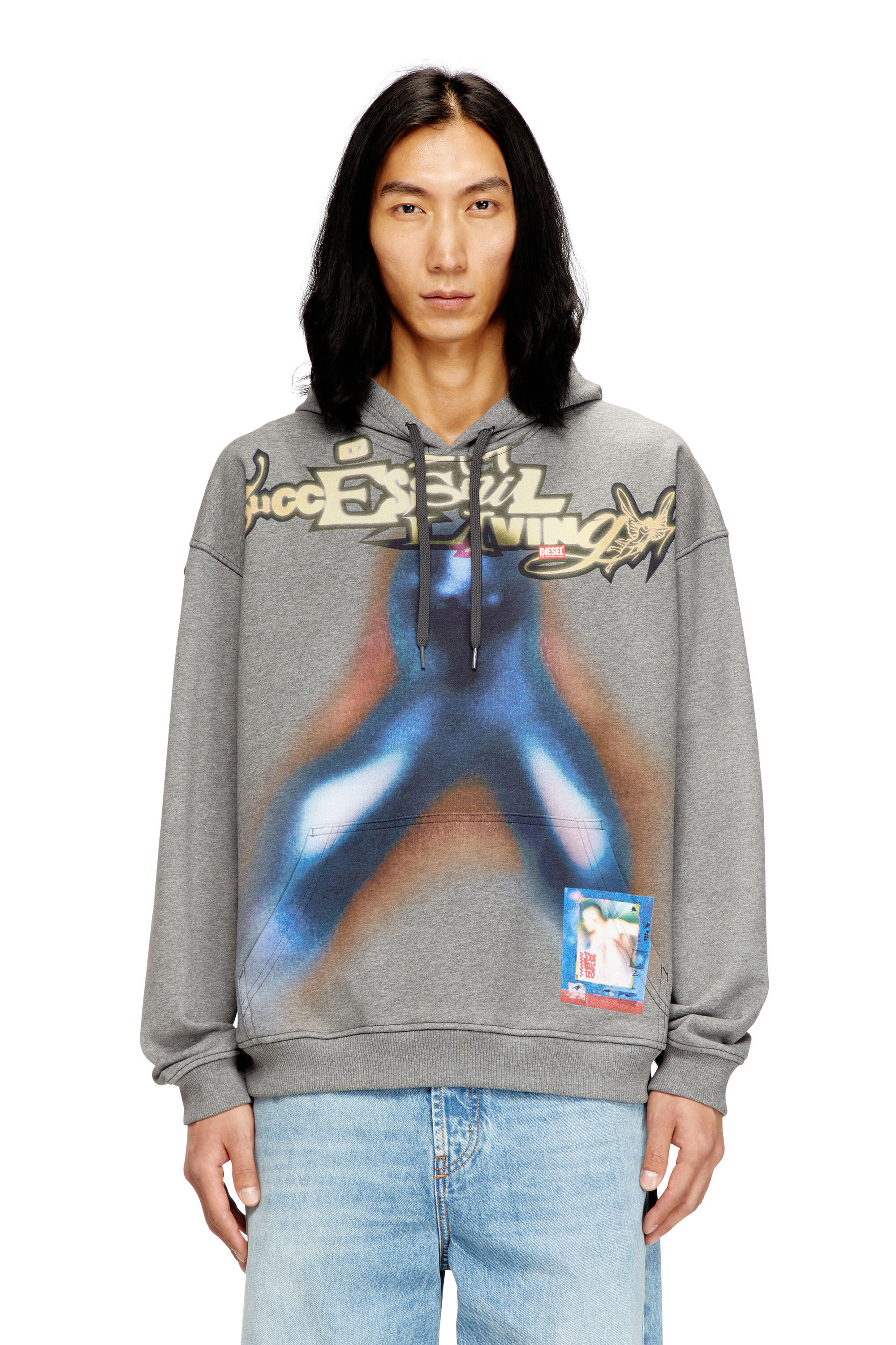 【美品】DIESEL 26SS パーカー XL A209500BMBJ S-BOXT-HOOD-V4 プルオーバーパーカー｜マルチカラー｜メンズ｜DIESEL