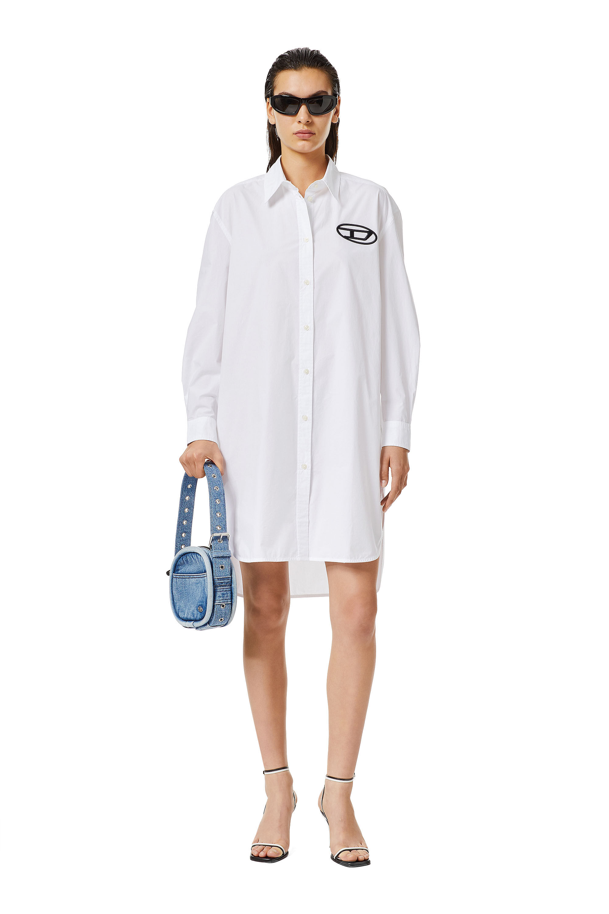 Diesel - D-LUNAR-A, Female's ワンピース シャツドレス in ホワイト - 2
