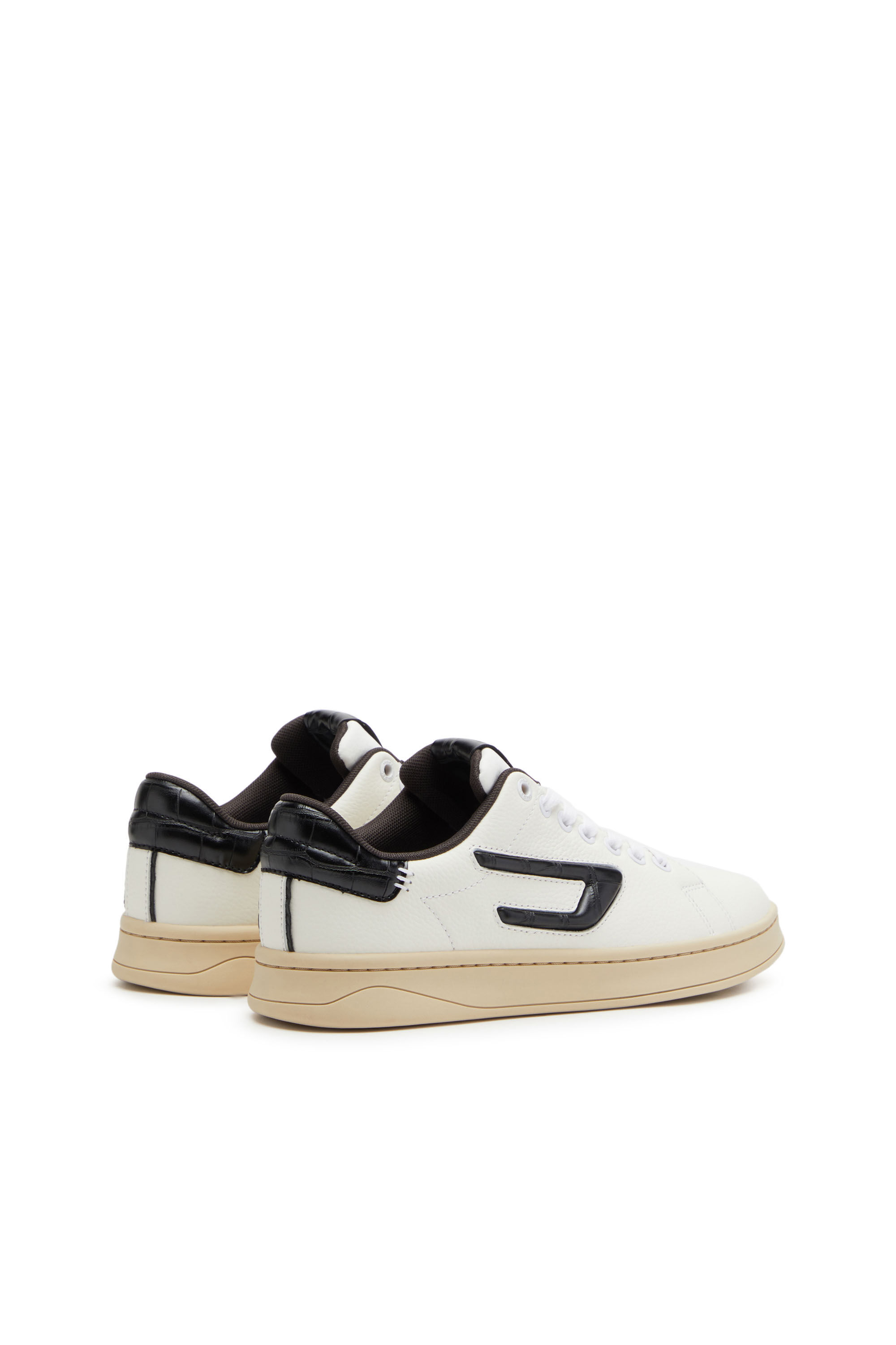 Diesel - S-ATHENE LOW W, Female's カウレザー ローカットスニーカー - S-Athene Low W in ホワイト/ブラック - 3