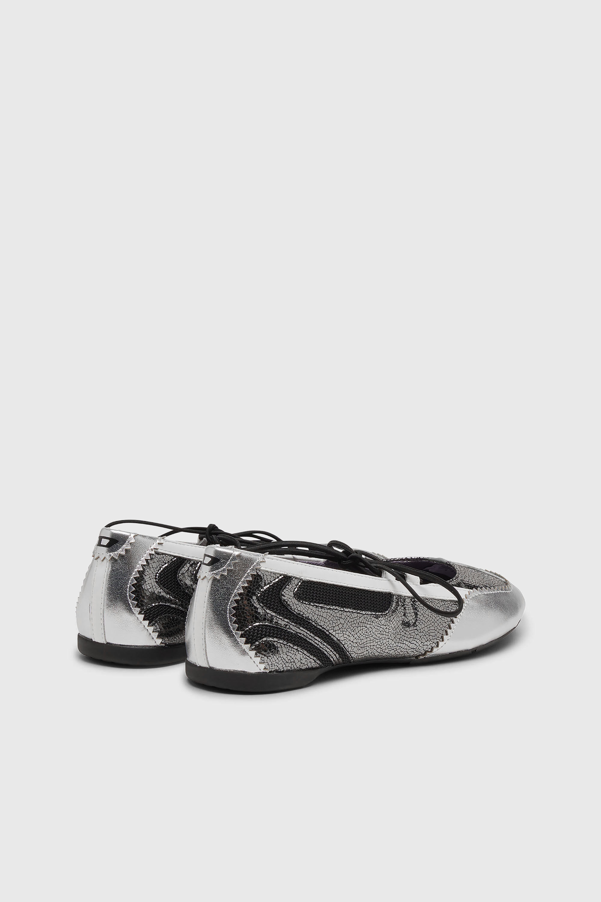 Diesel - D-MILE BALLERINA LACE UP W, Female's レースアップスニーカー in シルバー/ブラック - 3