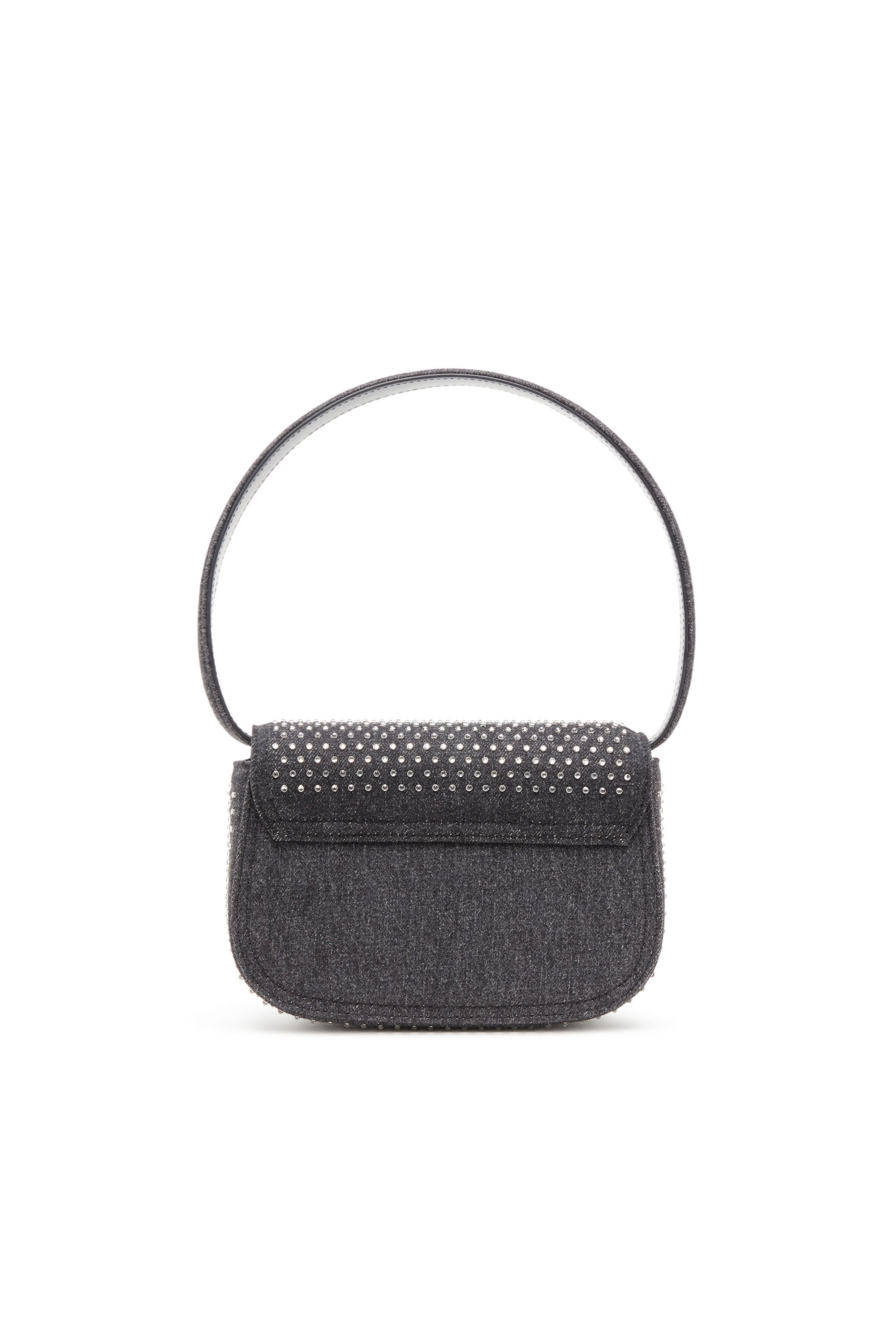 Diesel - 1DR, Female's 1DR-Iconic shoulder bag in denim and crystals in ブラック - 3