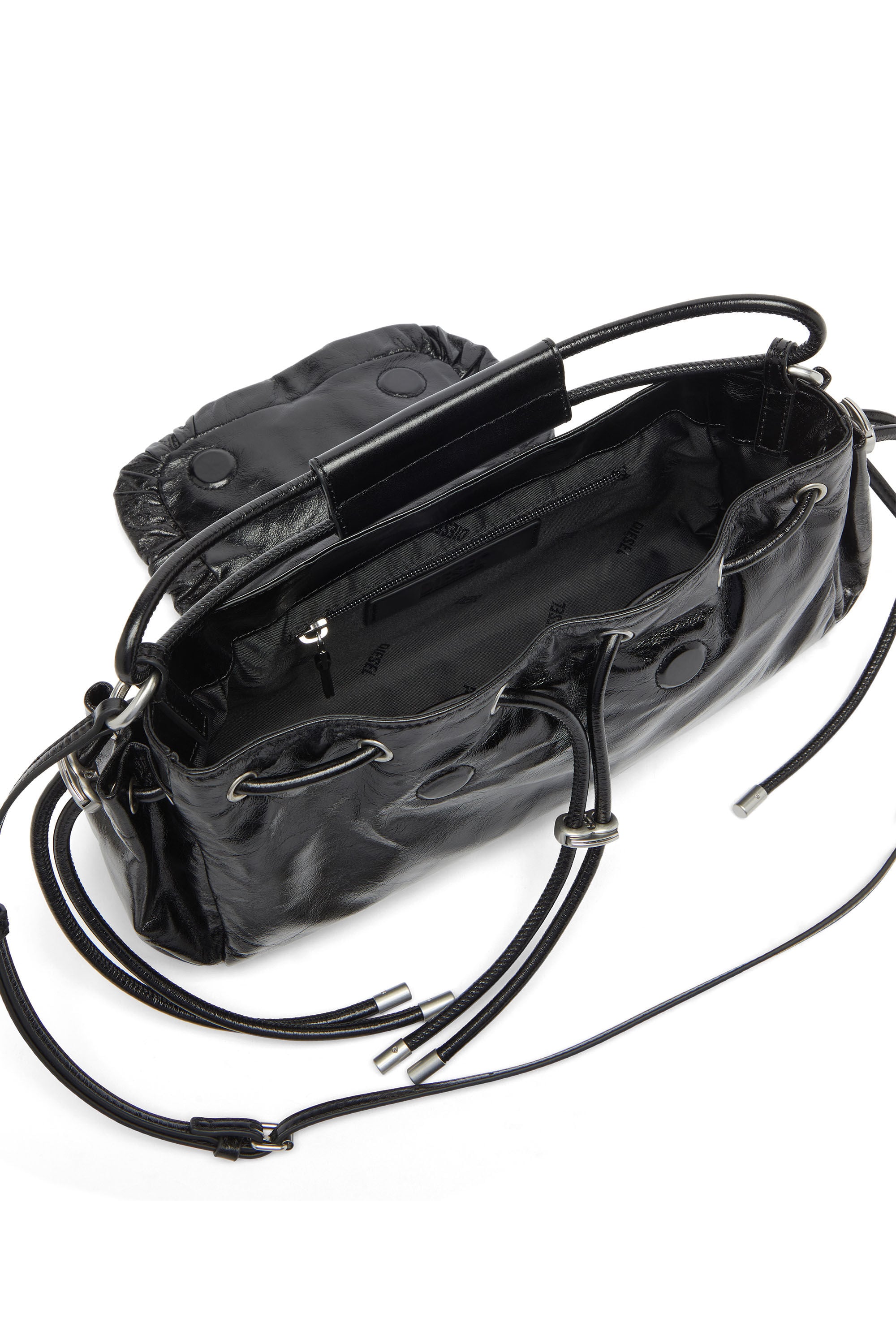 Diesel - SCRUNCH-D TOP HANDLE, Female's トップハンドルバッグ in ブラック - 4