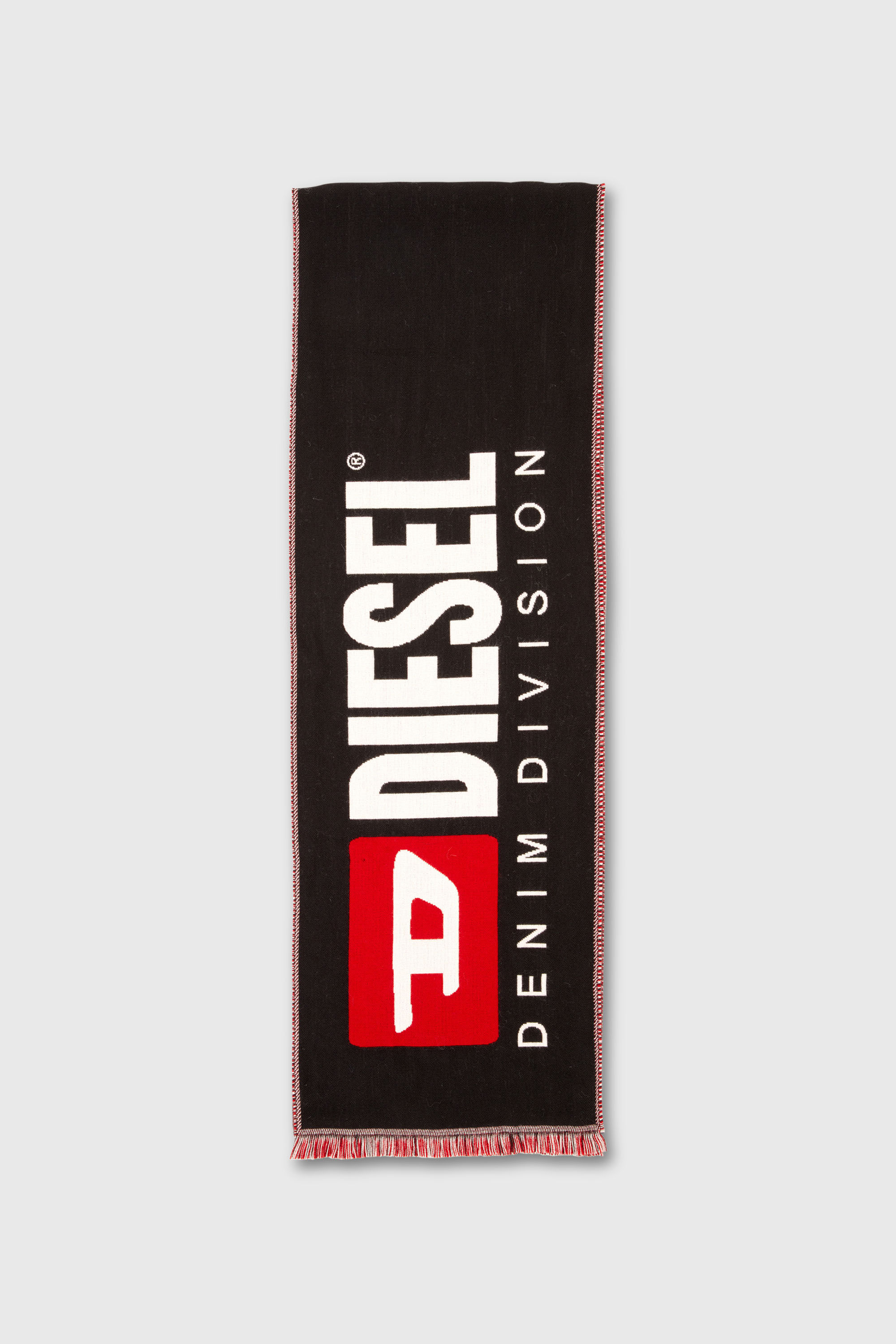 Diesel - S-DIV, Male's ストール in ブラック/レッド - 1