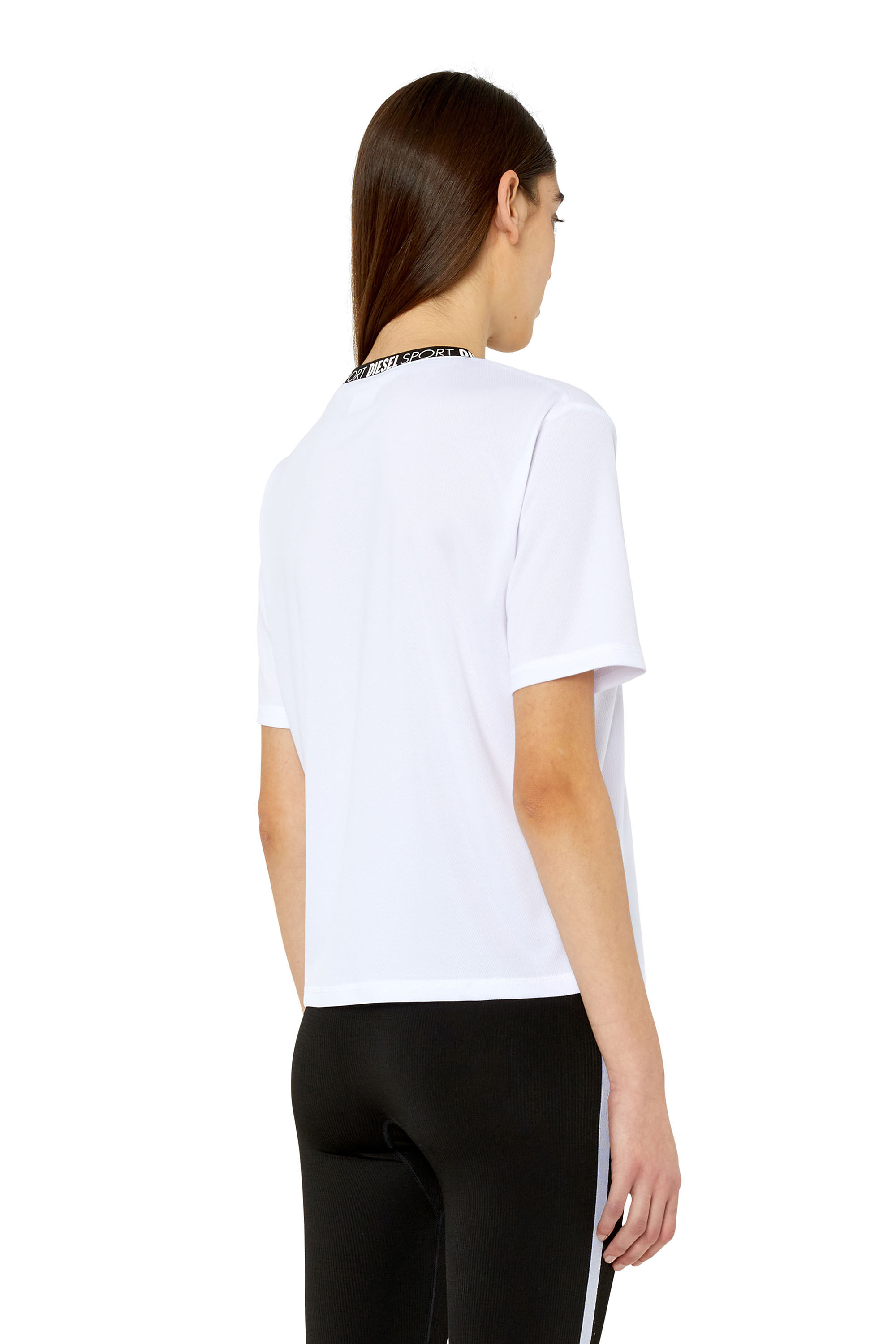 Diesel - AWTEE-PIPER-HT38, Female's 半袖Tシャツ シンプルロゴ スポーツ in ホワイト - 4