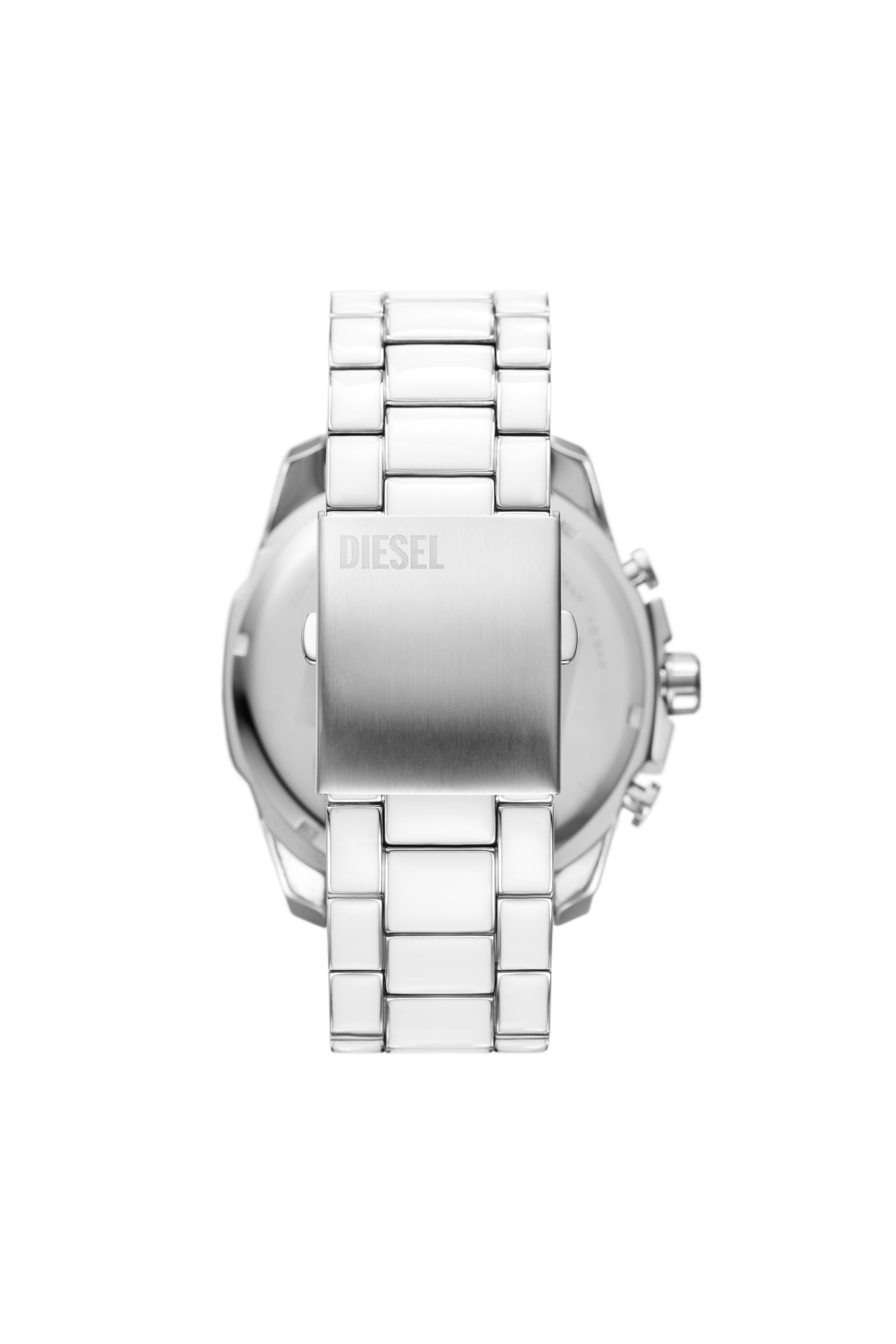 Diesel - DZ4660, Male's Mega Chief white and stainless steel watch in シルバー - 2