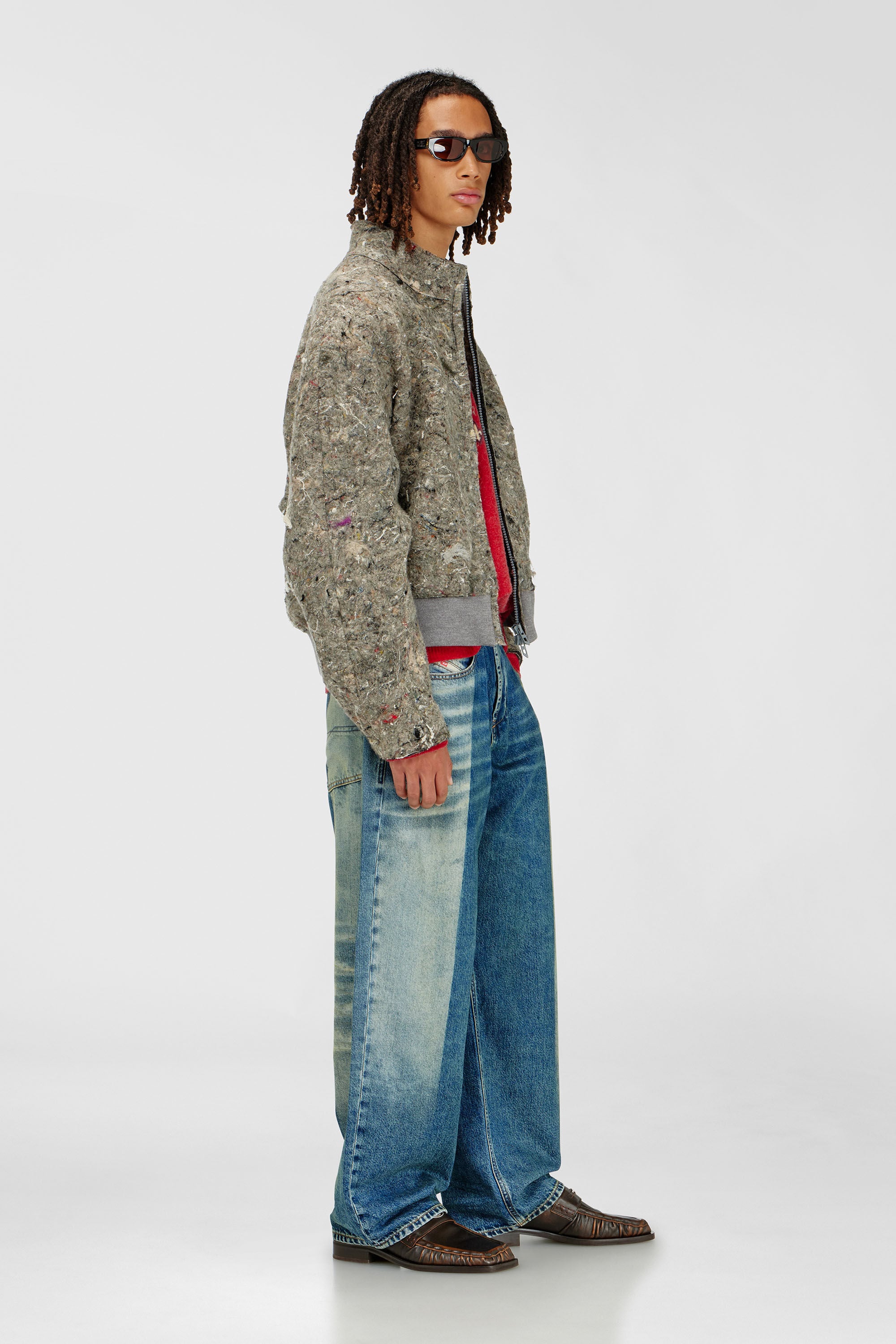 Diesel - Unisex's Relaxed Jeans 1997 D-Enim-M 09P52, ダークブルー - 2